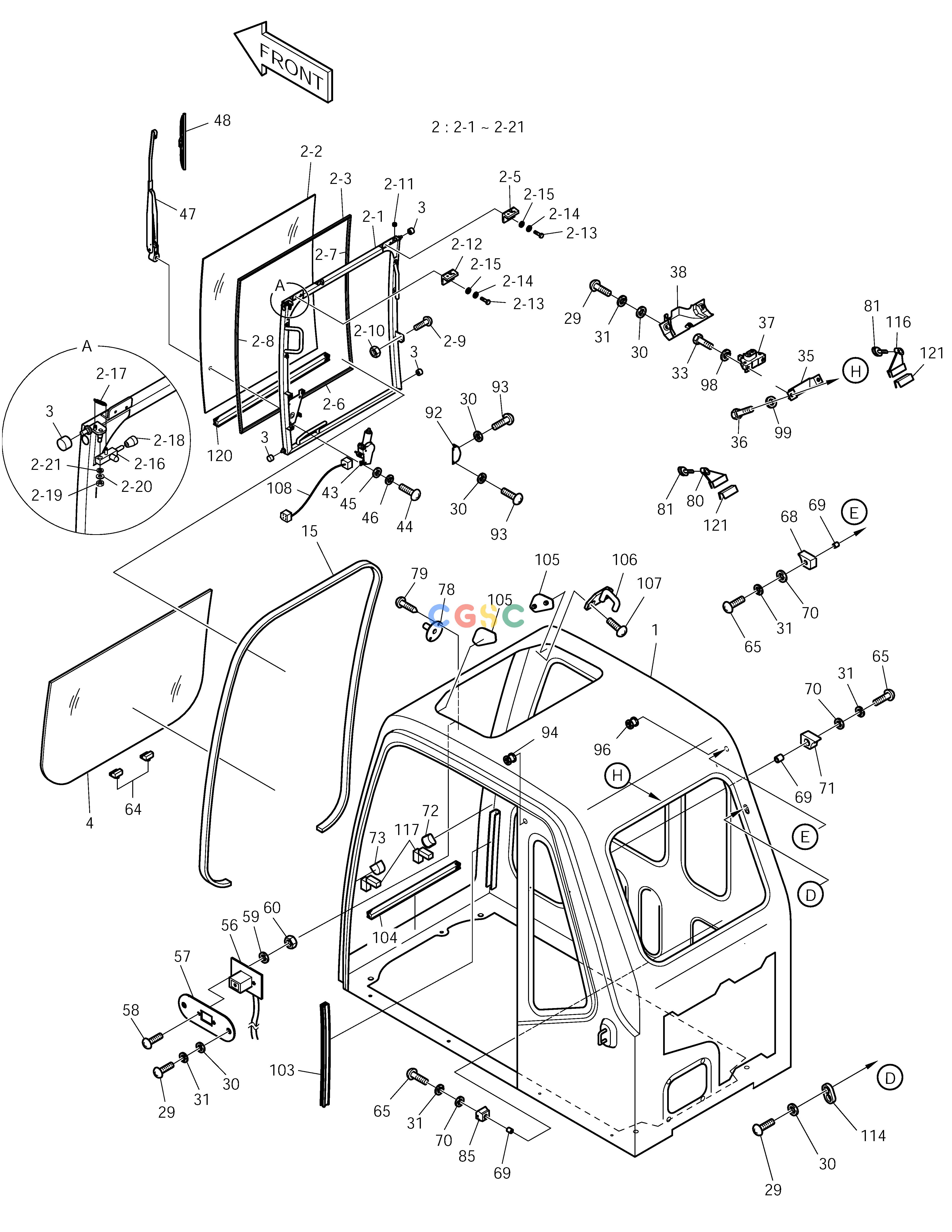 斗山零件查询CABIN(1) SOLAR 155LC-V Doosan parts catalog online