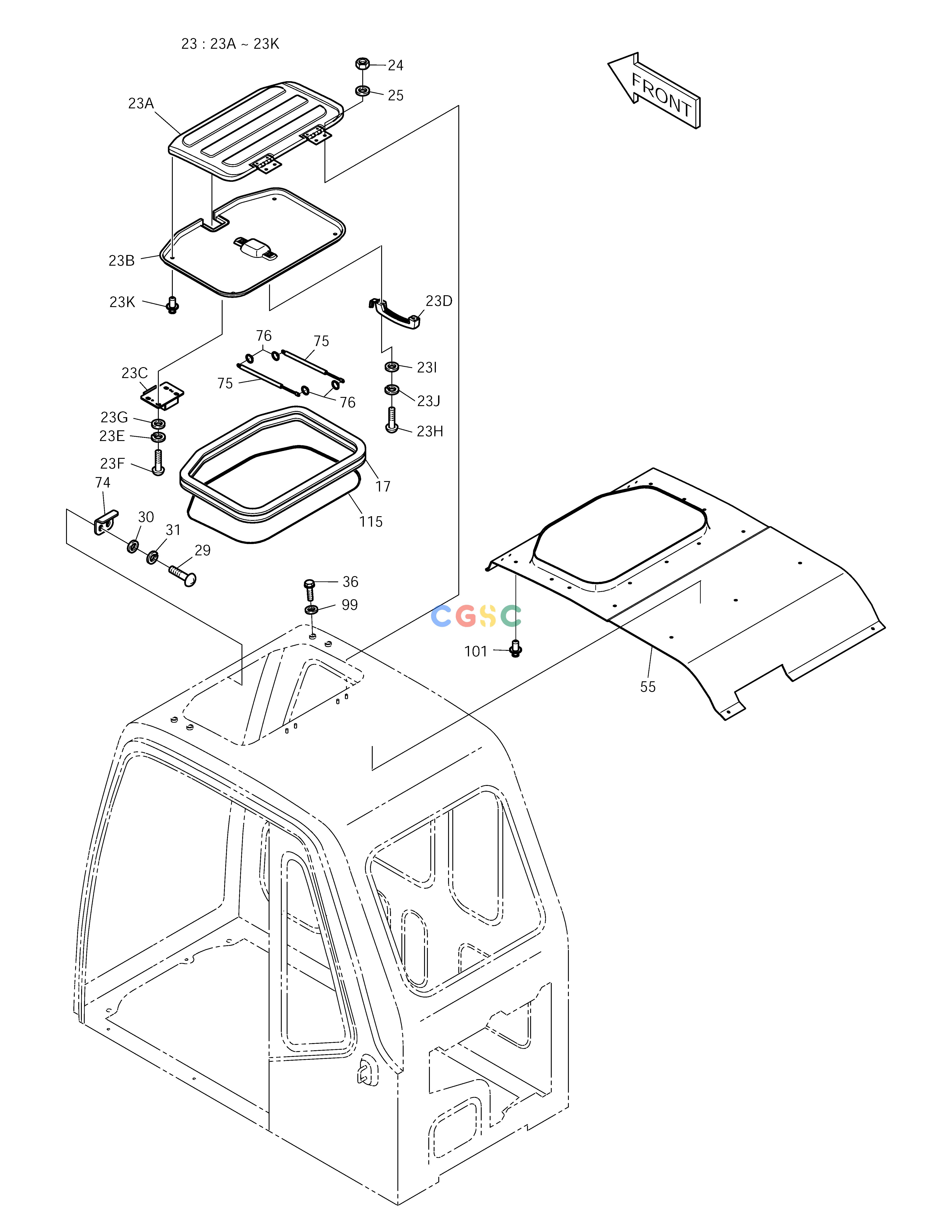 斗山零件查询CABIN(4) SOLAR 155LC-V Doosan parts catalog online