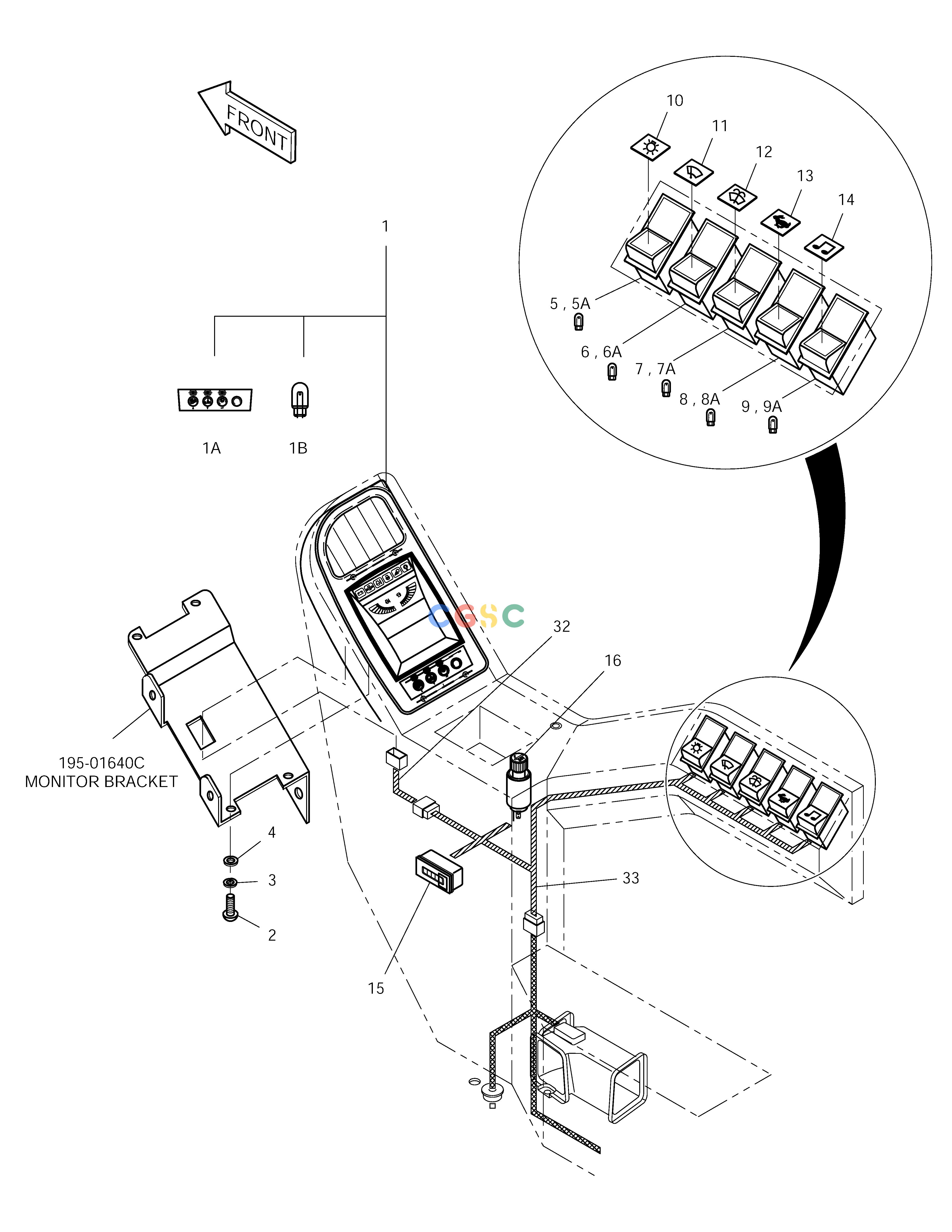 斗山零件查询ELECTRIC PARTS(1)-GAUGE & SWITCH PANEL SOLAR 155LC-V Doosan parts catalog online