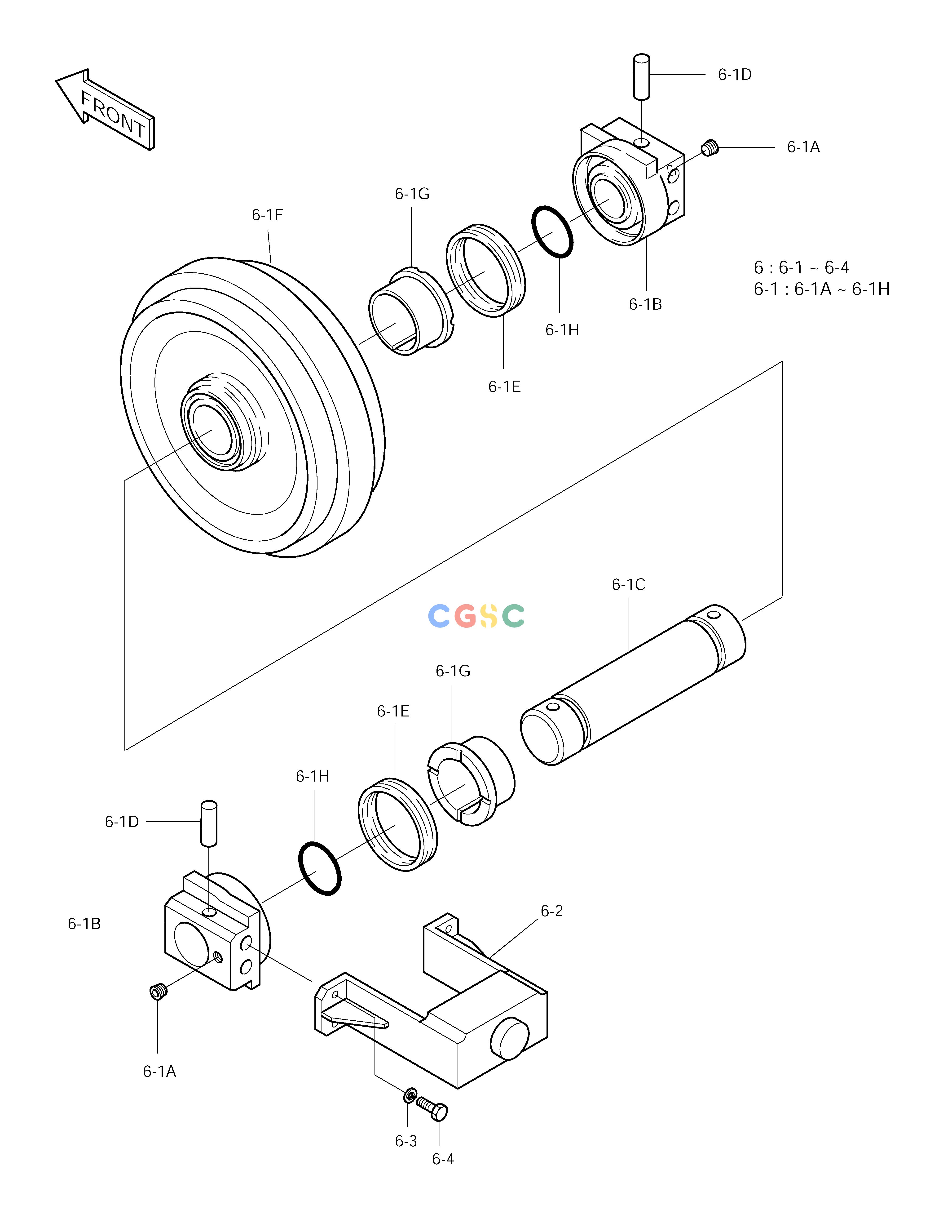 斗山零件查询IDLER SOLAR 155LC-V Doosan parts catalog online