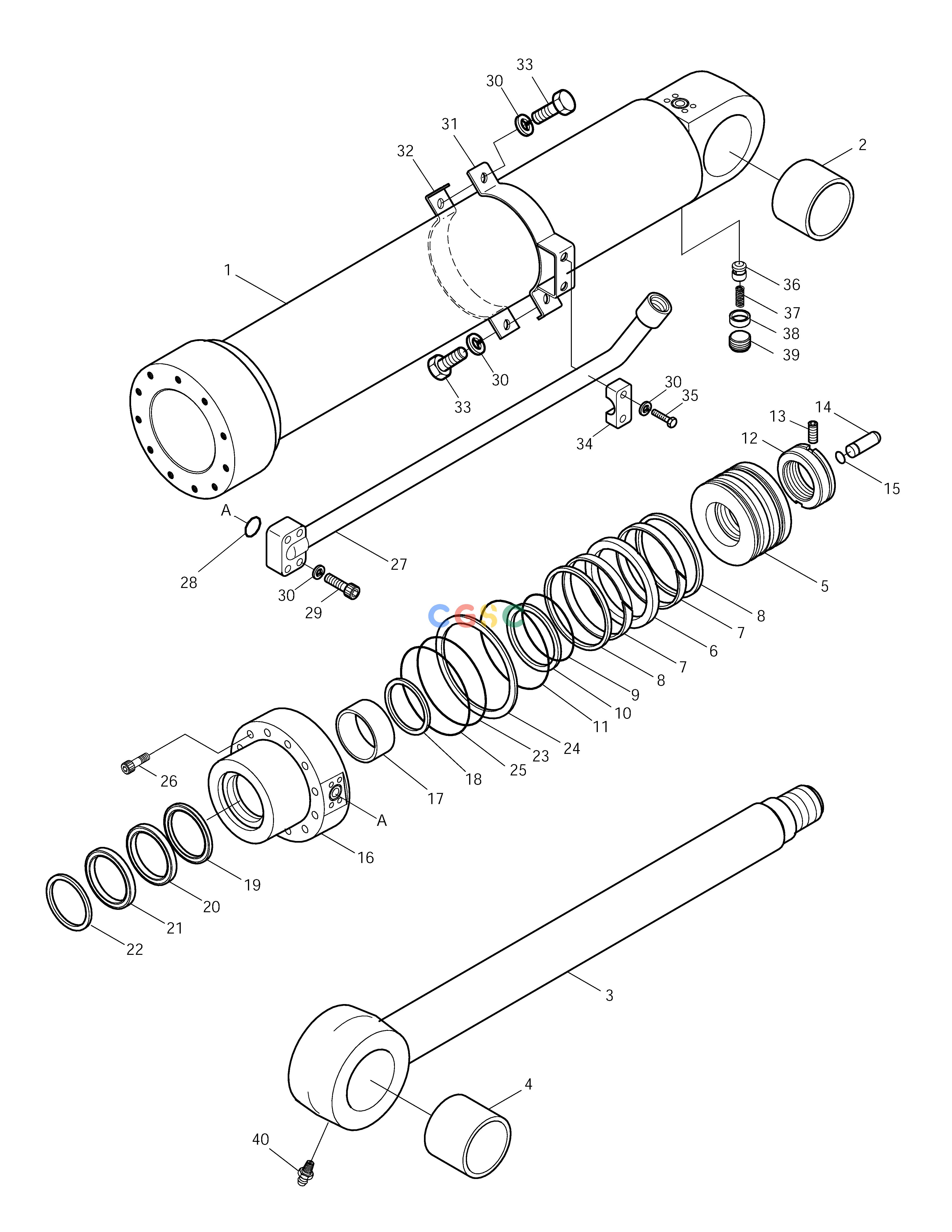 斗山零件查询ARM CYLINDER-1.9m SOLAR 155LC-V Doosan parts catalog online