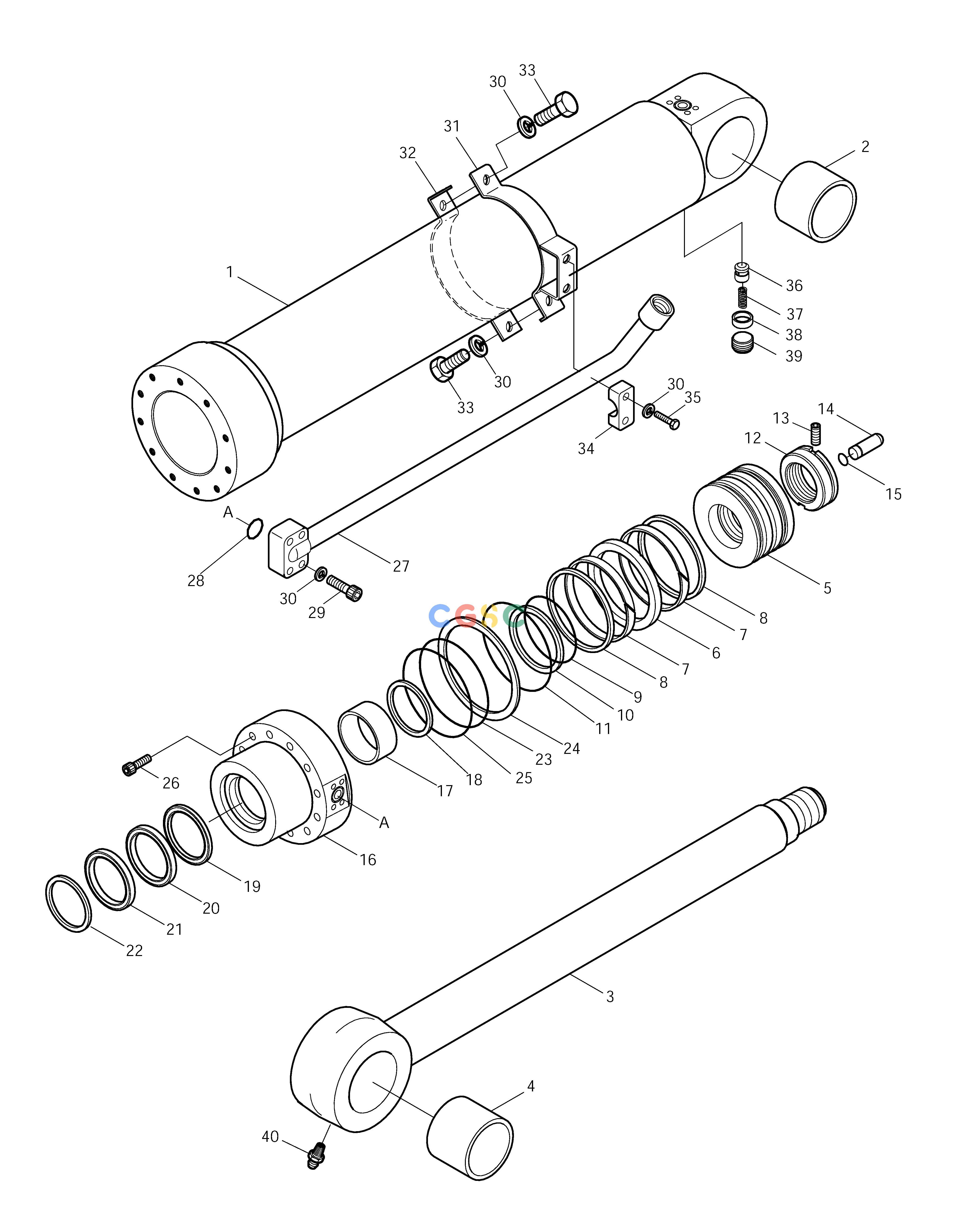 斗山零件查询ARM CYLINDER-ARM 2.5m-3m SOLAR 155LC-V Doosan parts catalog online