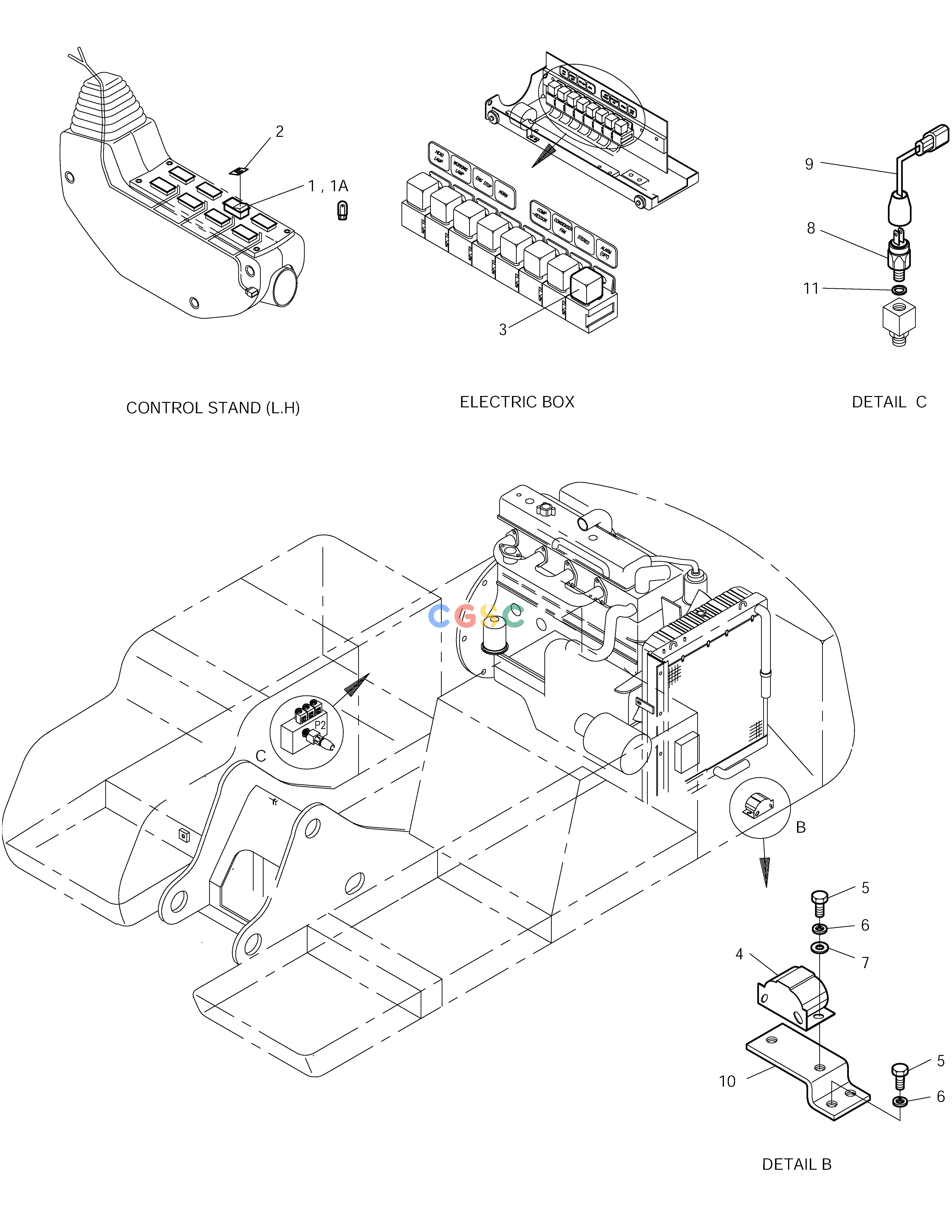 斗山零件查询TRAVEL/SWING ALARM ASS'Y SOLAR 155LC-V Doosan parts catalog online