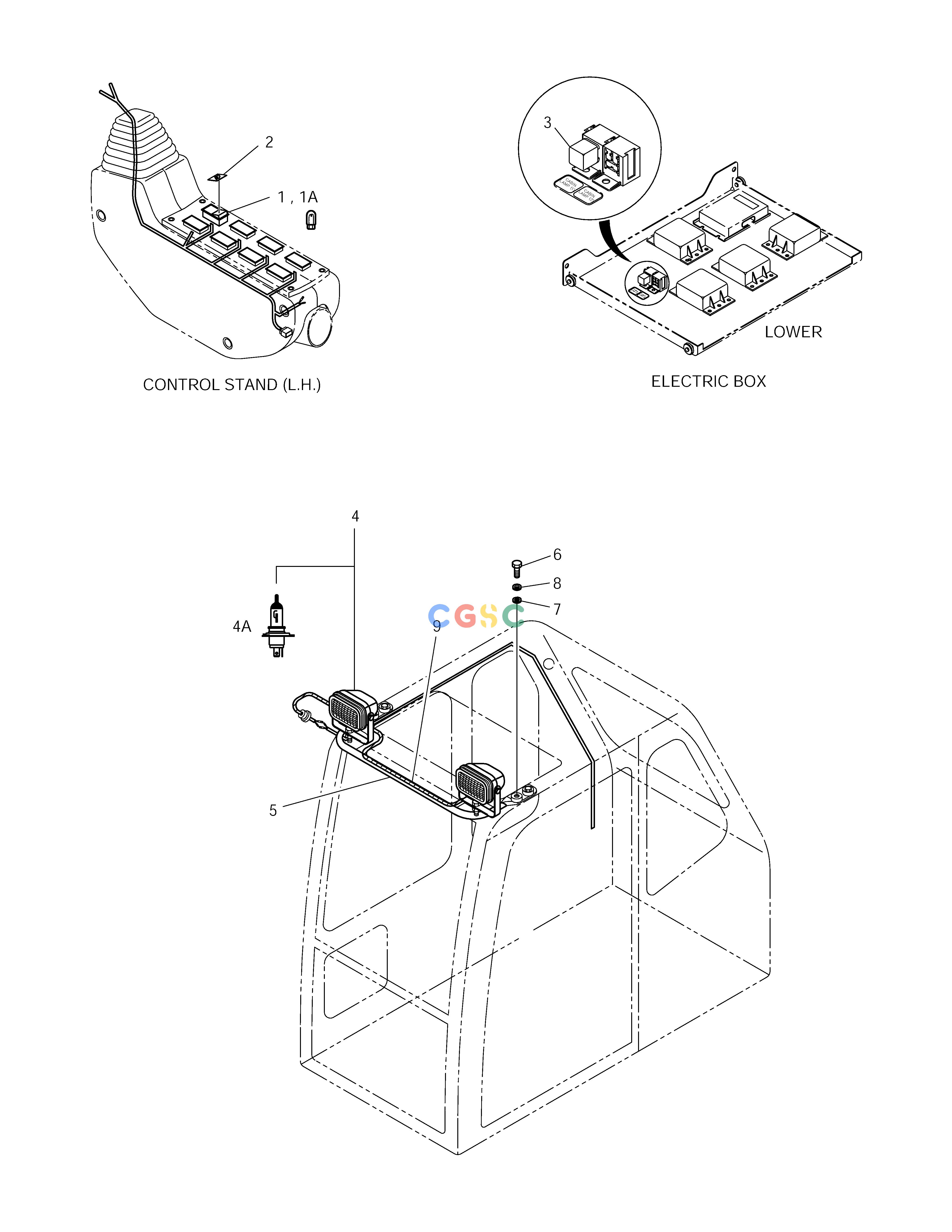 斗山零件查询CABIN LAMP ASS'Y-DHIM SOLAR 155LC-V Doosan parts catalog online