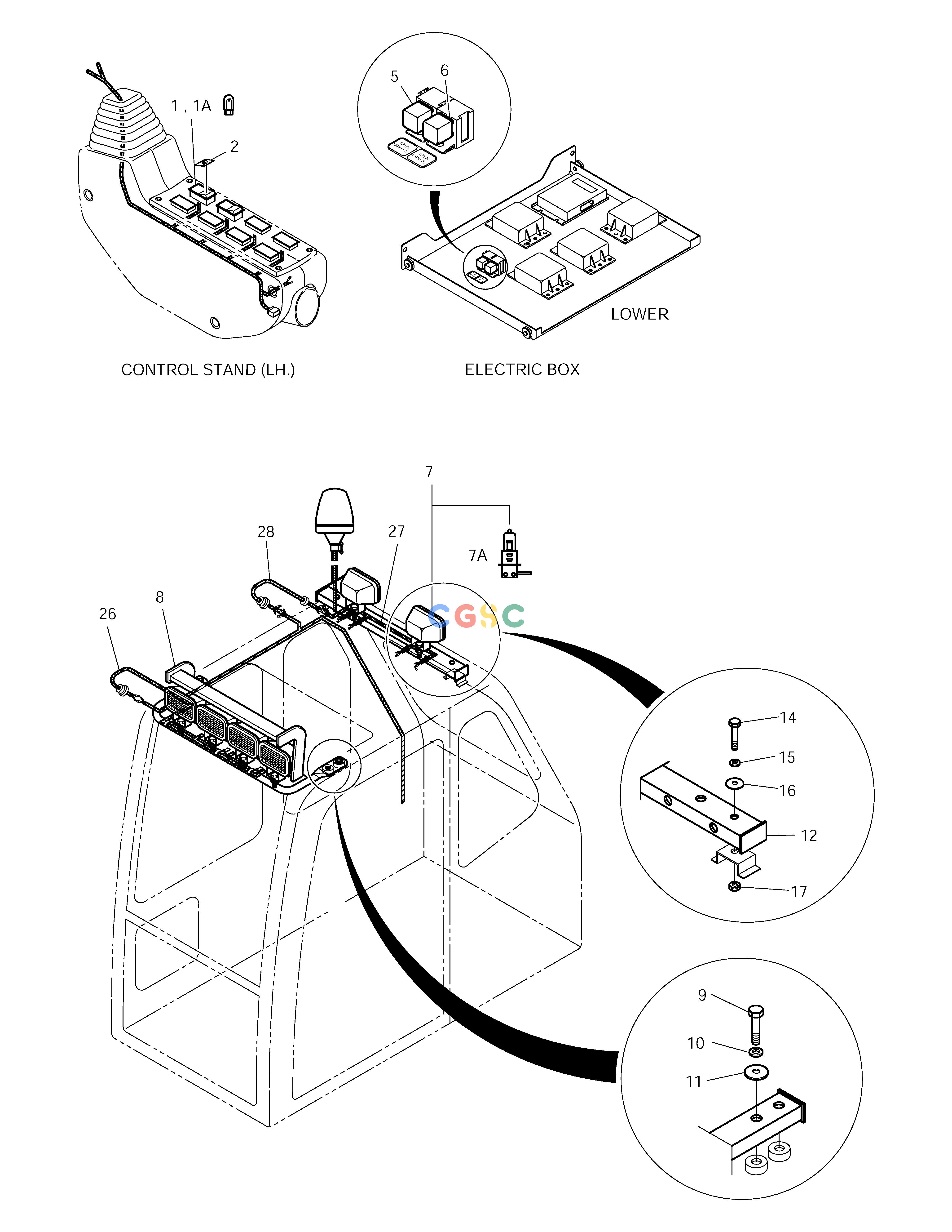 斗山零件查询CABIN LAMP ASS'Y-SCANDINAVIAN KIT(1) SOLAR 155LC-V Doosan parts catalog online