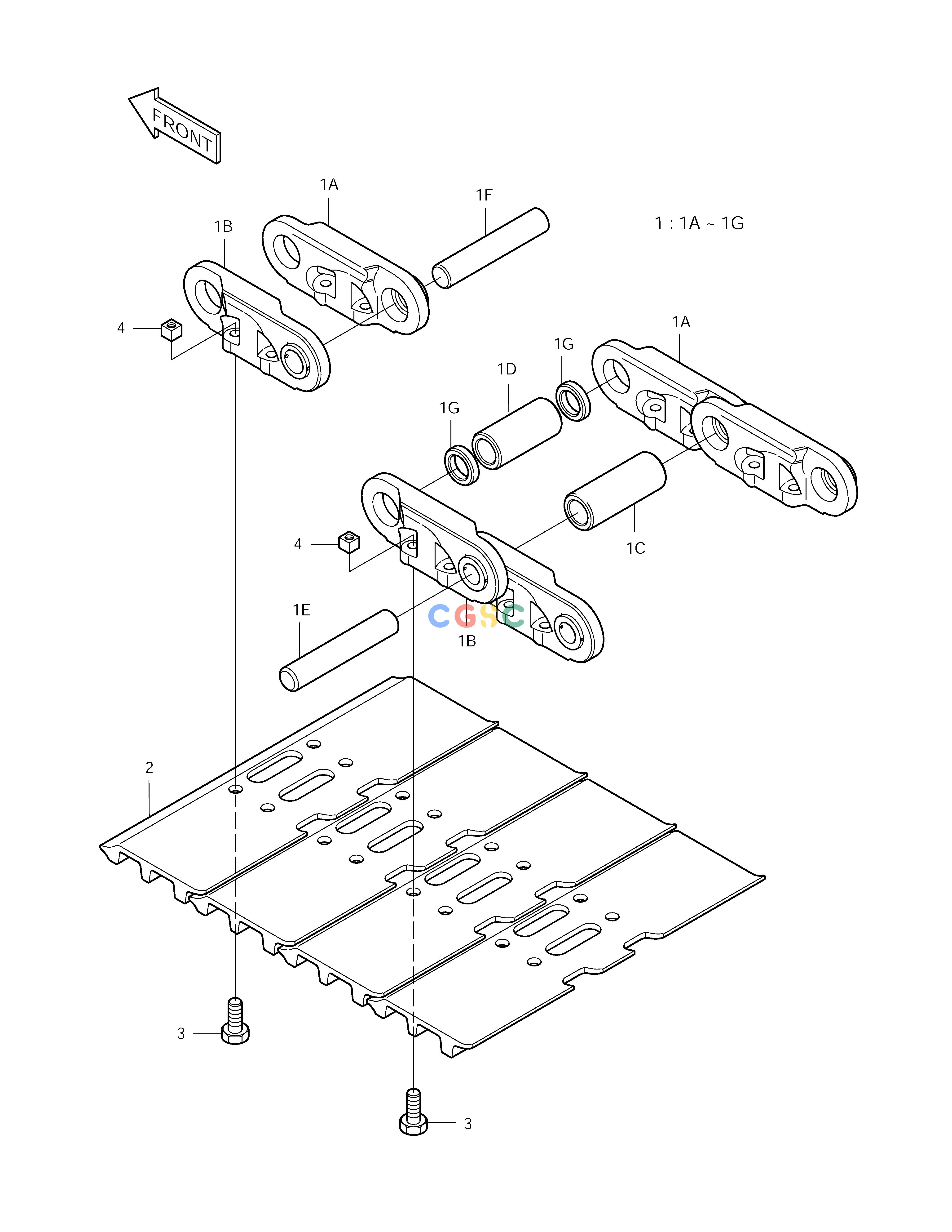 斗山零件查询TRACK SHOE ASS'Y-600-ED SOLAR 155LC-V Doosan parts catalog online