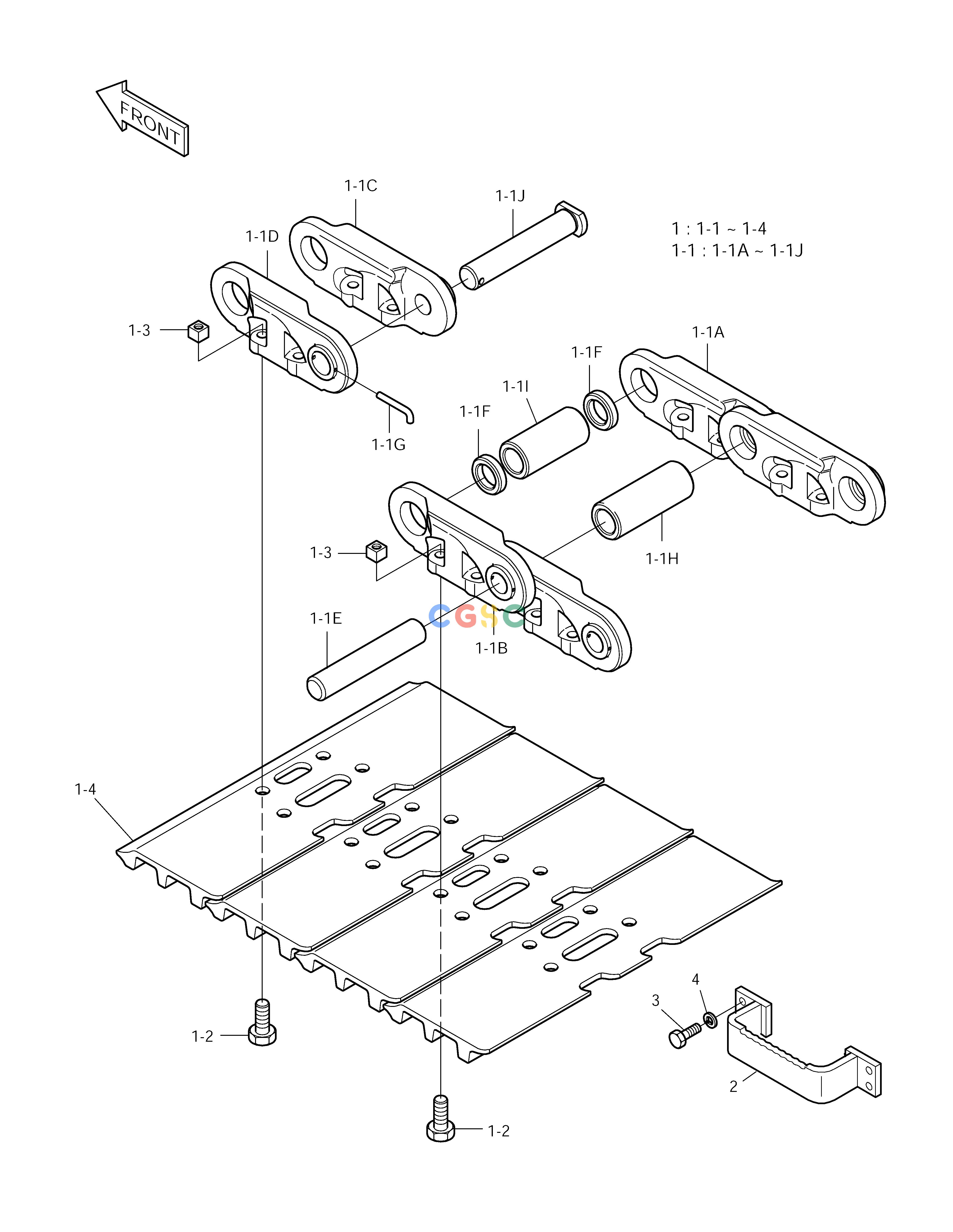 斗山零件查询TRACK SHOE ASS'Y-900G SOLAR 155LC-V Doosan parts catalog online