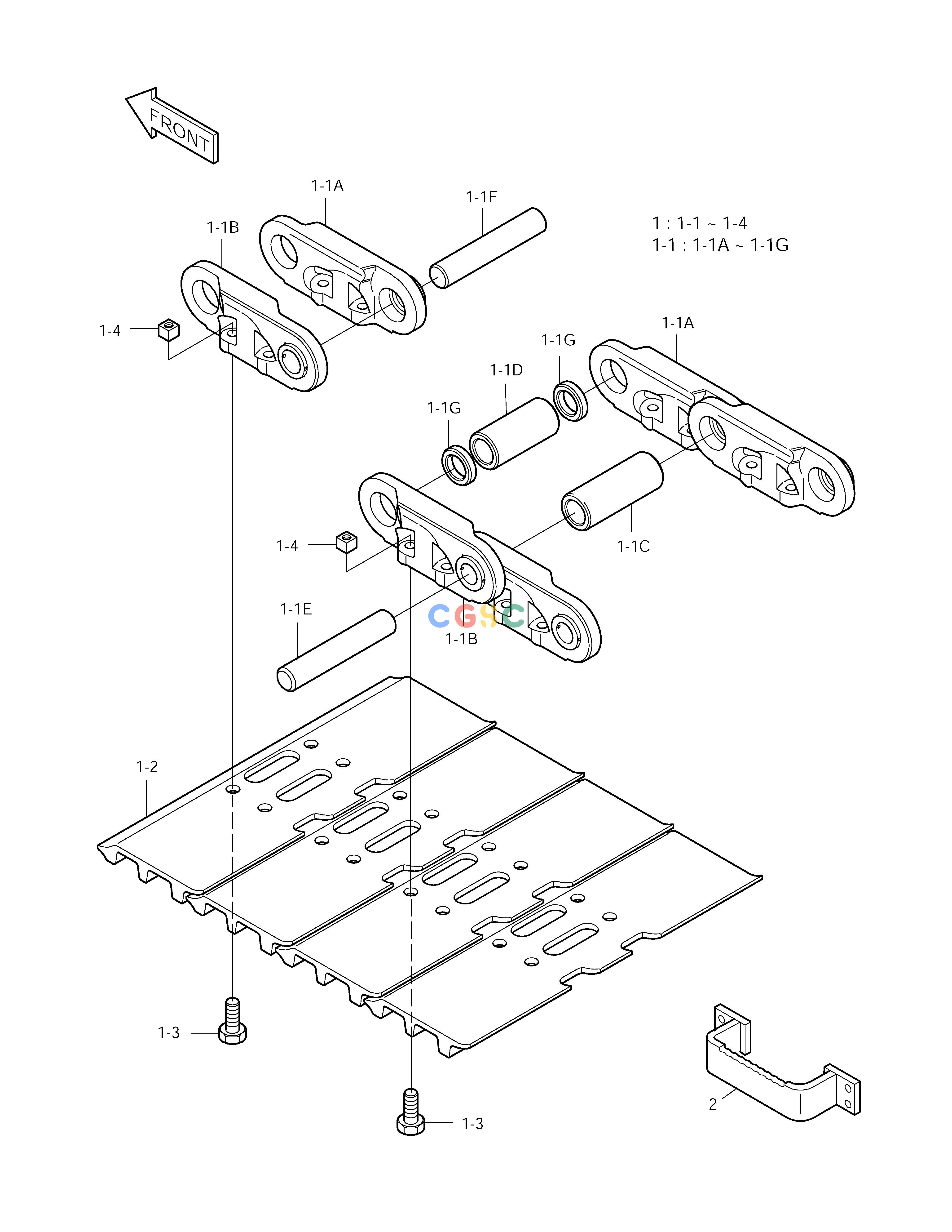 斗山零件查询TRACK SHOE ASS'Y-500G-INTERTRACTOR SOLAR 155LC-V Doosan parts catalog online