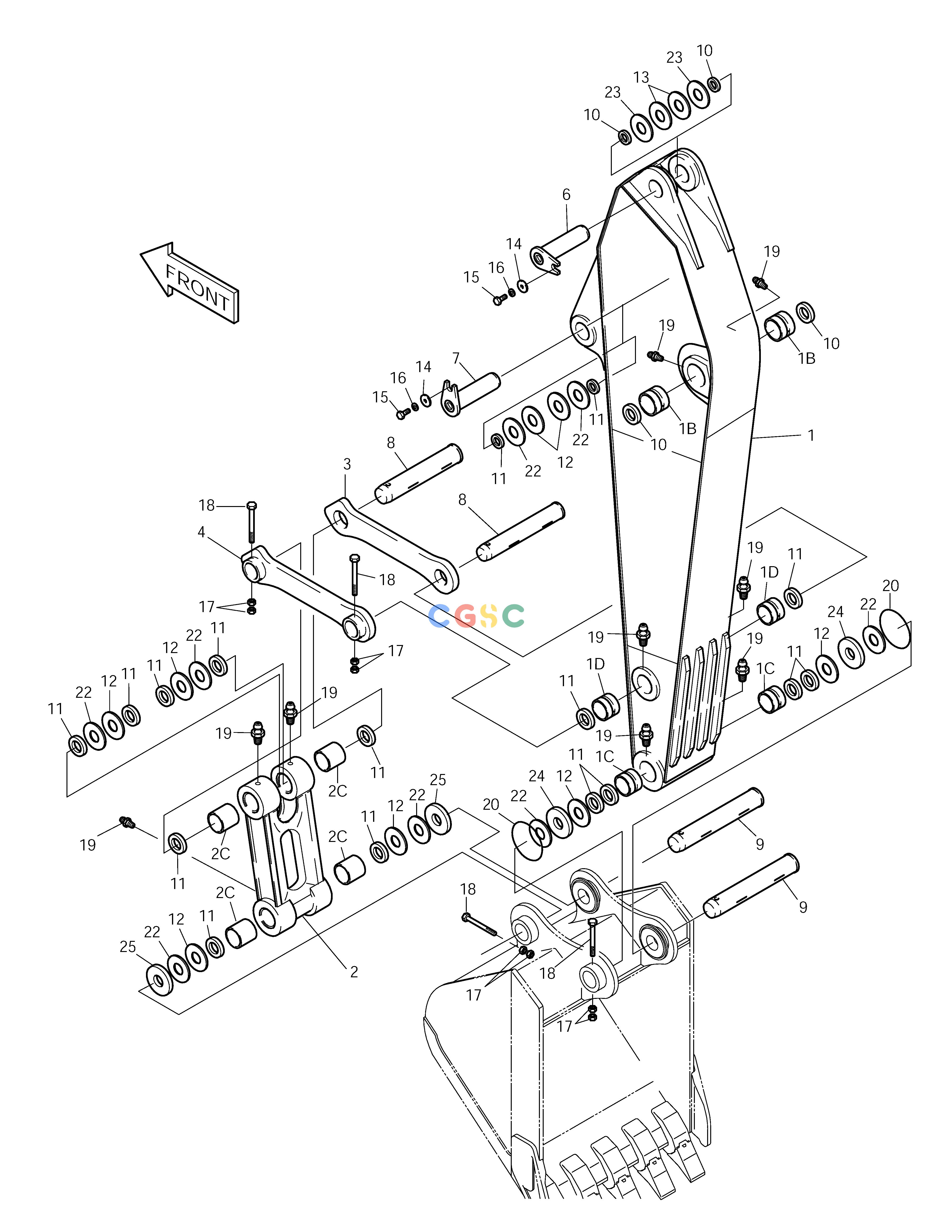 斗山零件查询ARM-2.5m SOLAR 155LC-V Doosan parts catalog online