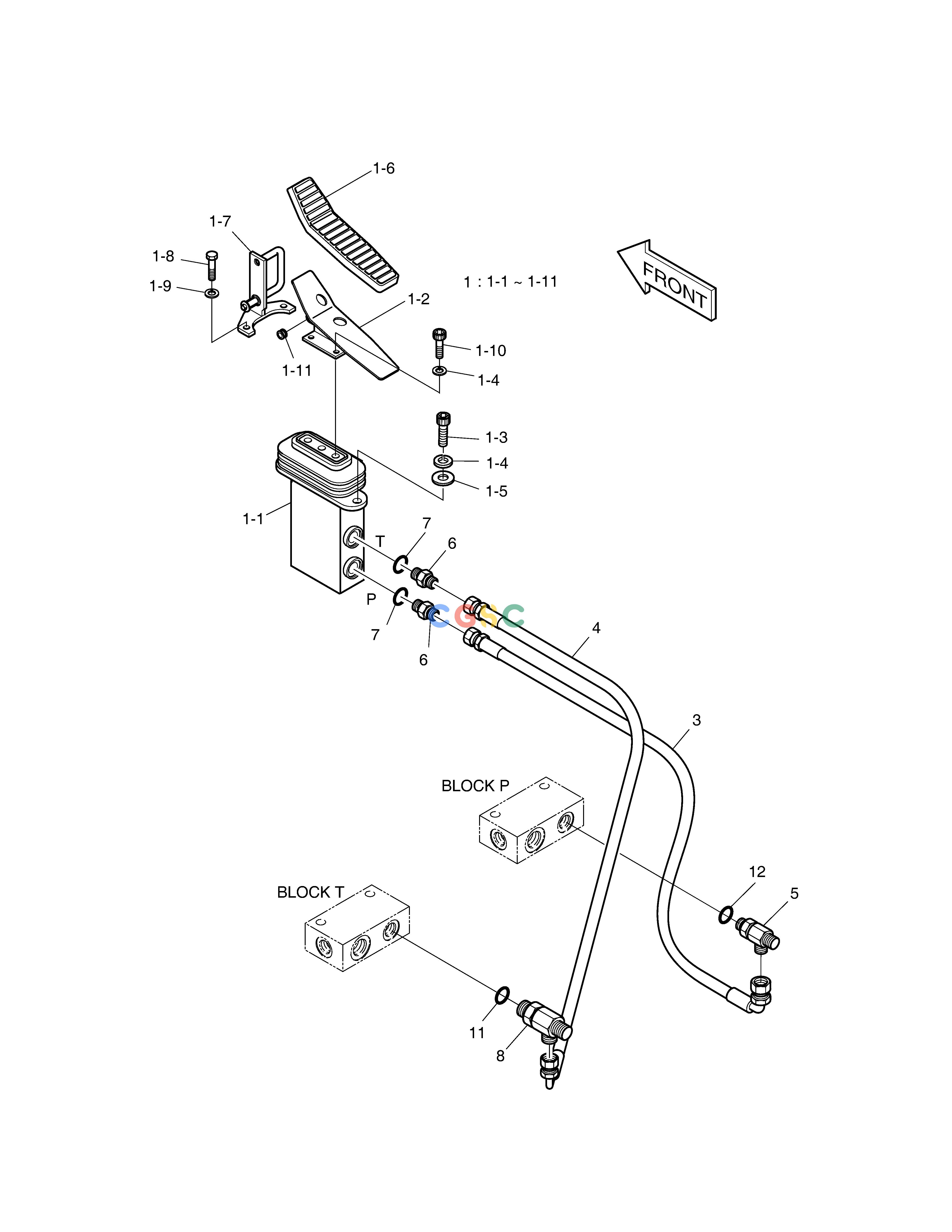 斗山零件查询PILOT PIPING(2)-P3C-MONO SOLAR 155LC-V Doosan parts catalog online