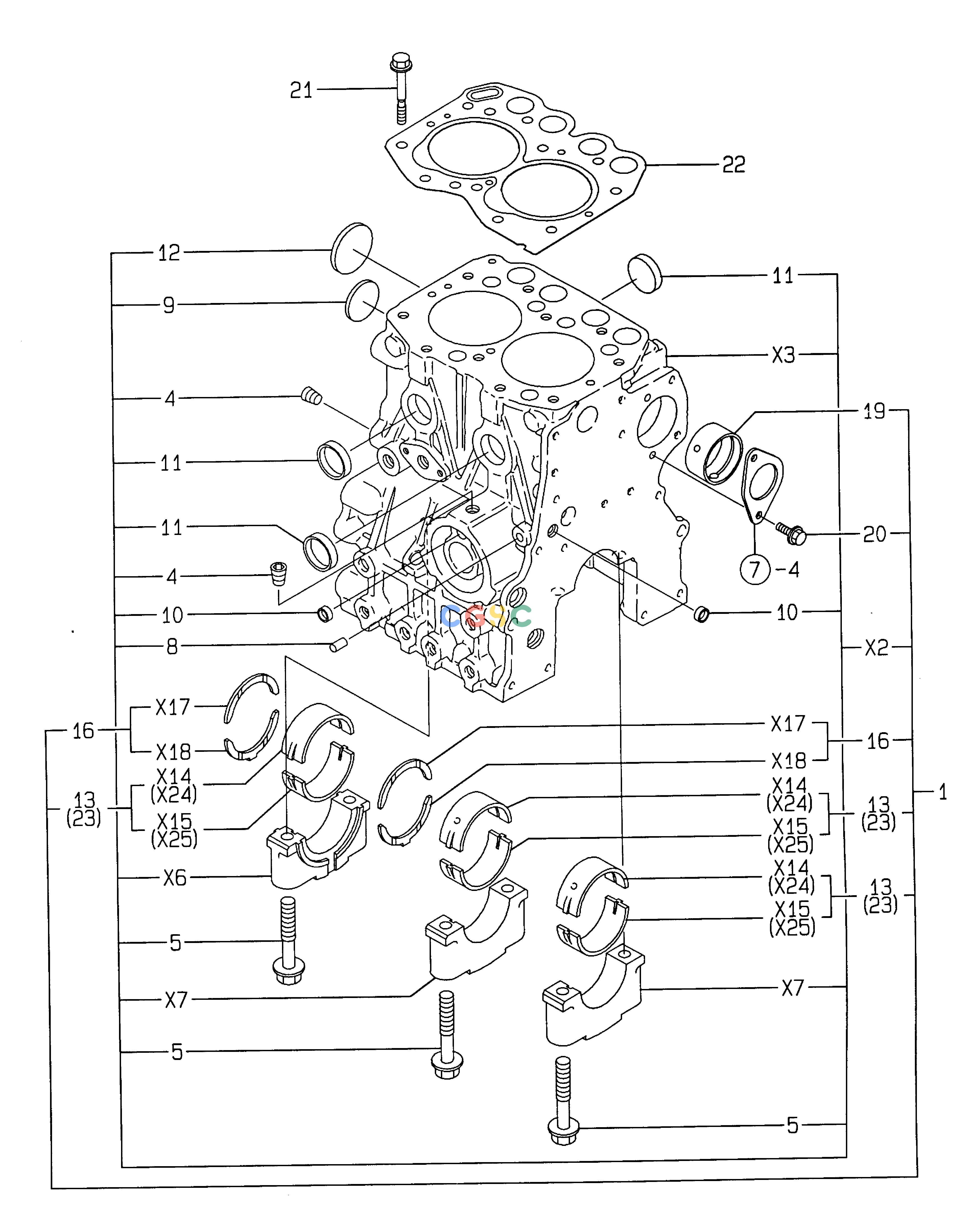 斗山零件查询CYLINDER BLOCK SOLAR 010 Doosan parts catalog online