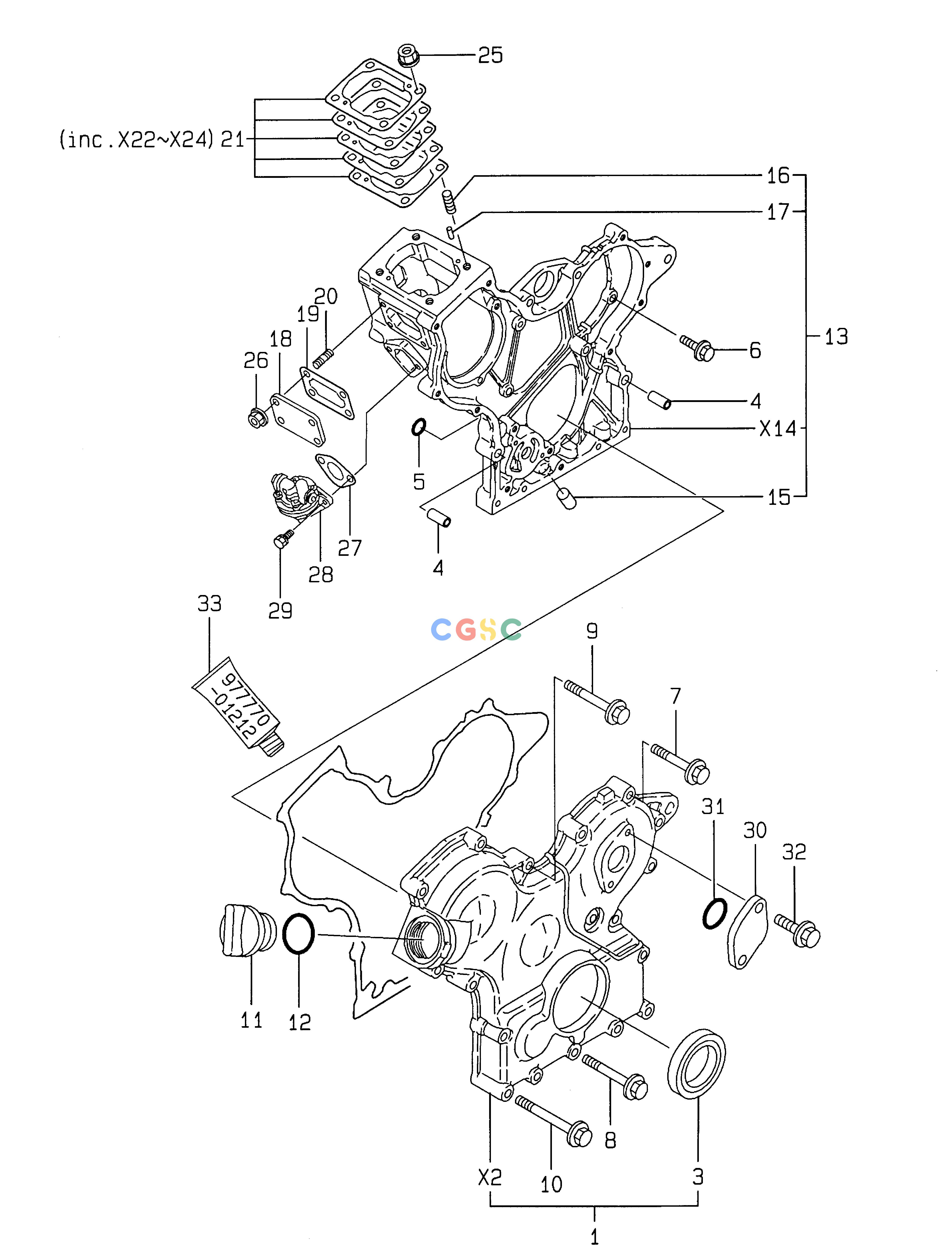 斗山零件查询TIMING GEAR HOUSING SOLAR 010 Doosan parts catalog online