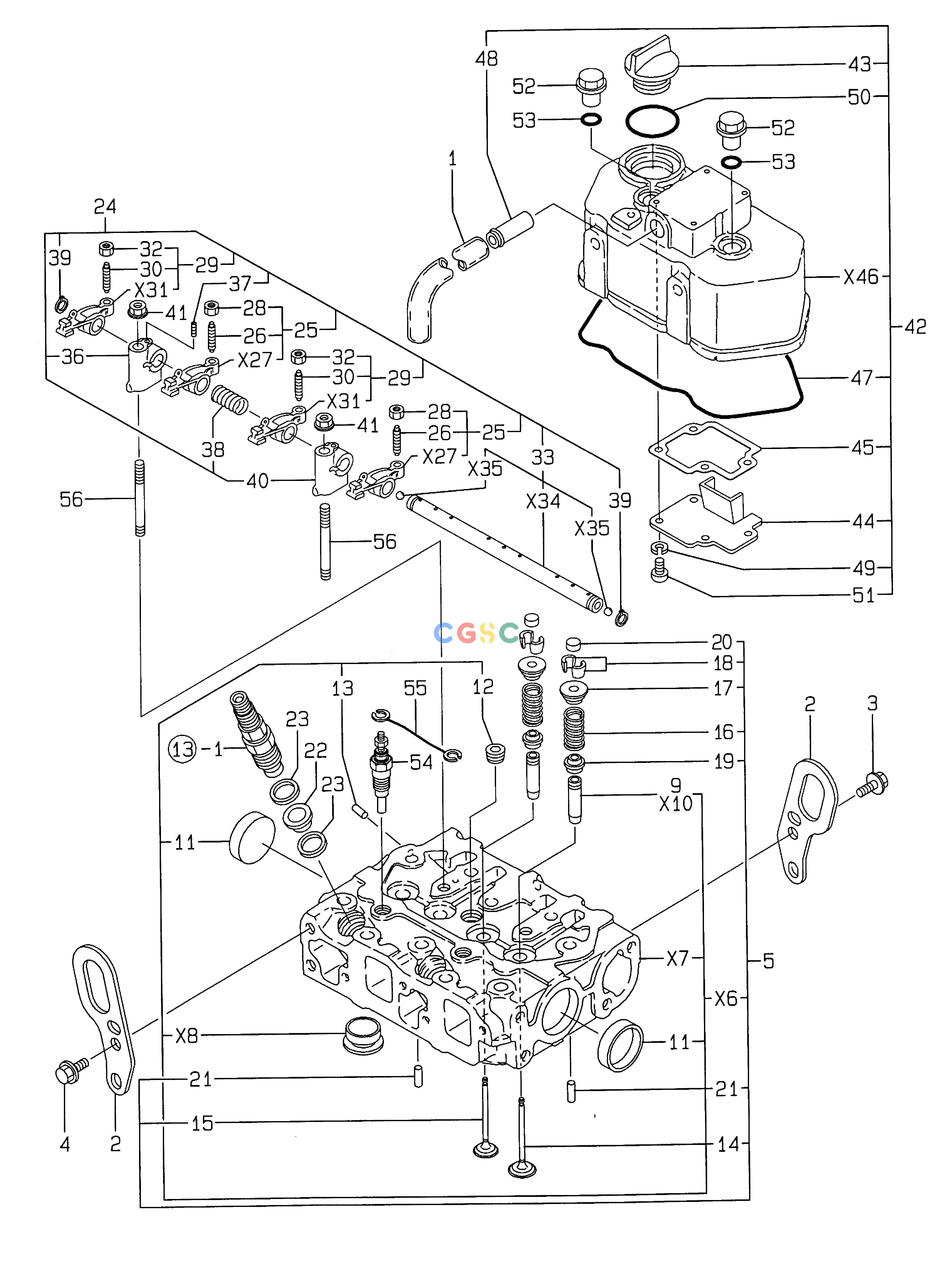 斗山零件查询CYLINDER HEAD & COVER SOLAR 010 Doosan parts catalog online