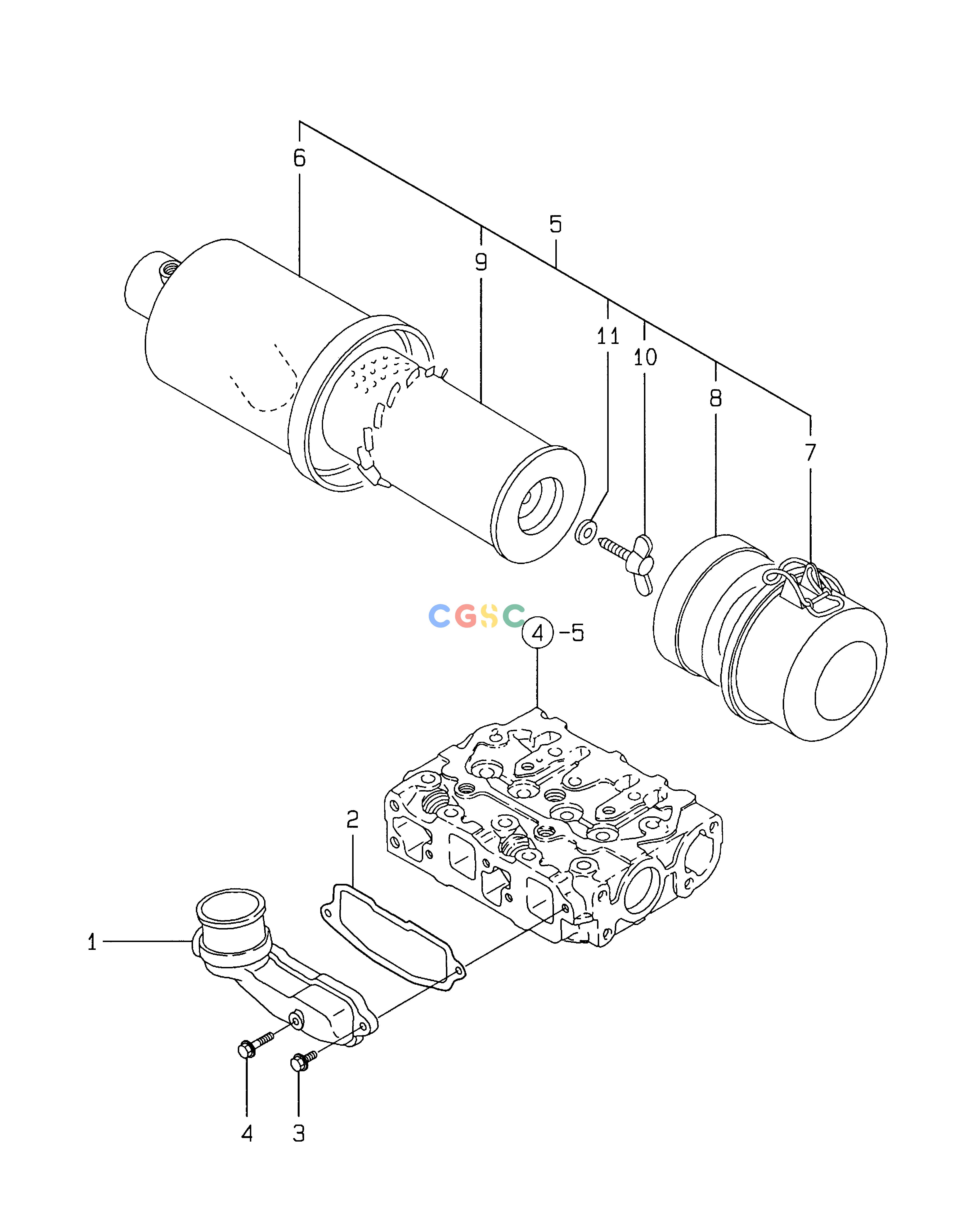 斗山零件查询SUCTION MANIFOLD & AIR CLEANER SOLAR 010 Doosan parts catalog online