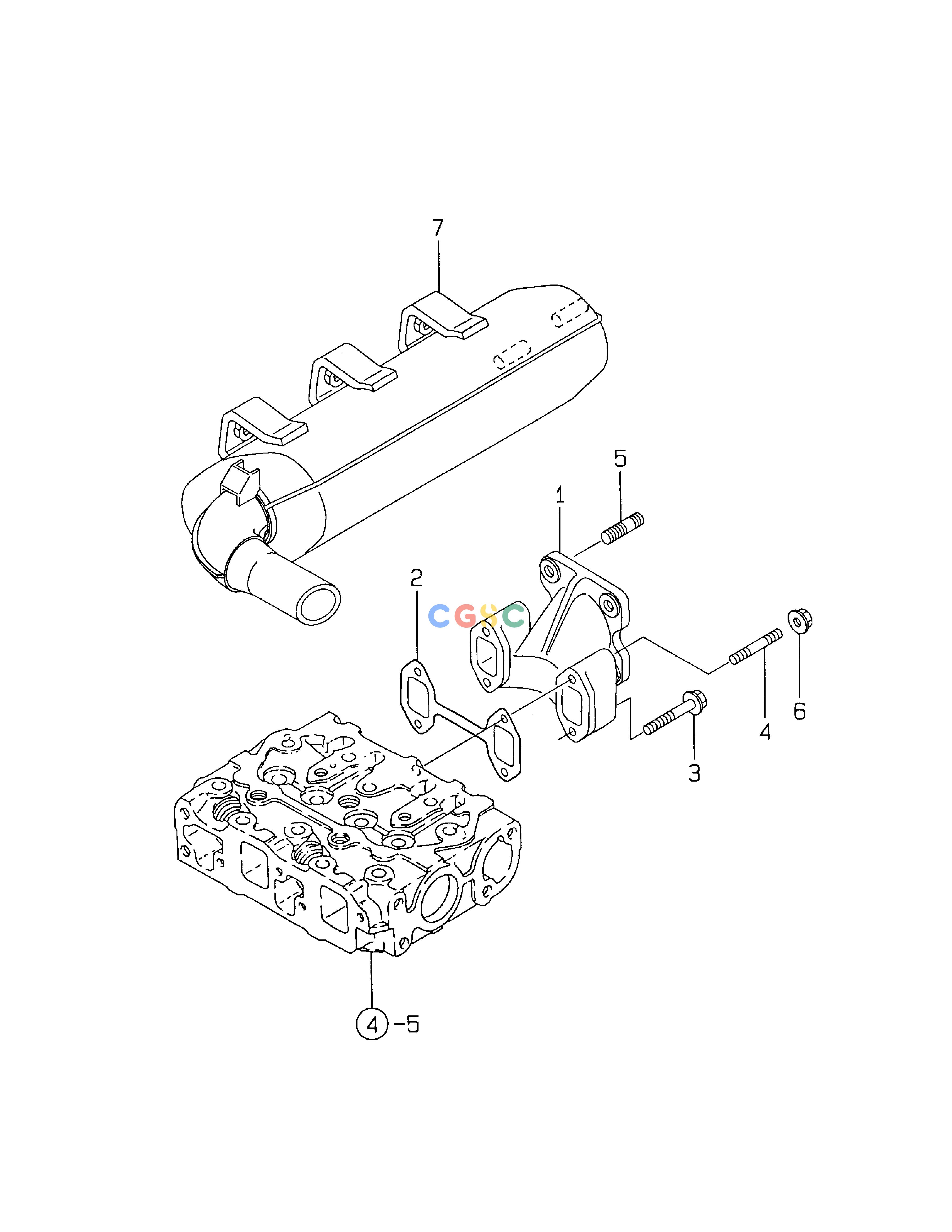 斗山零件查询EXHAUST MANIFOLD & MUFFLER SOLAR 010 Doosan parts catalog online