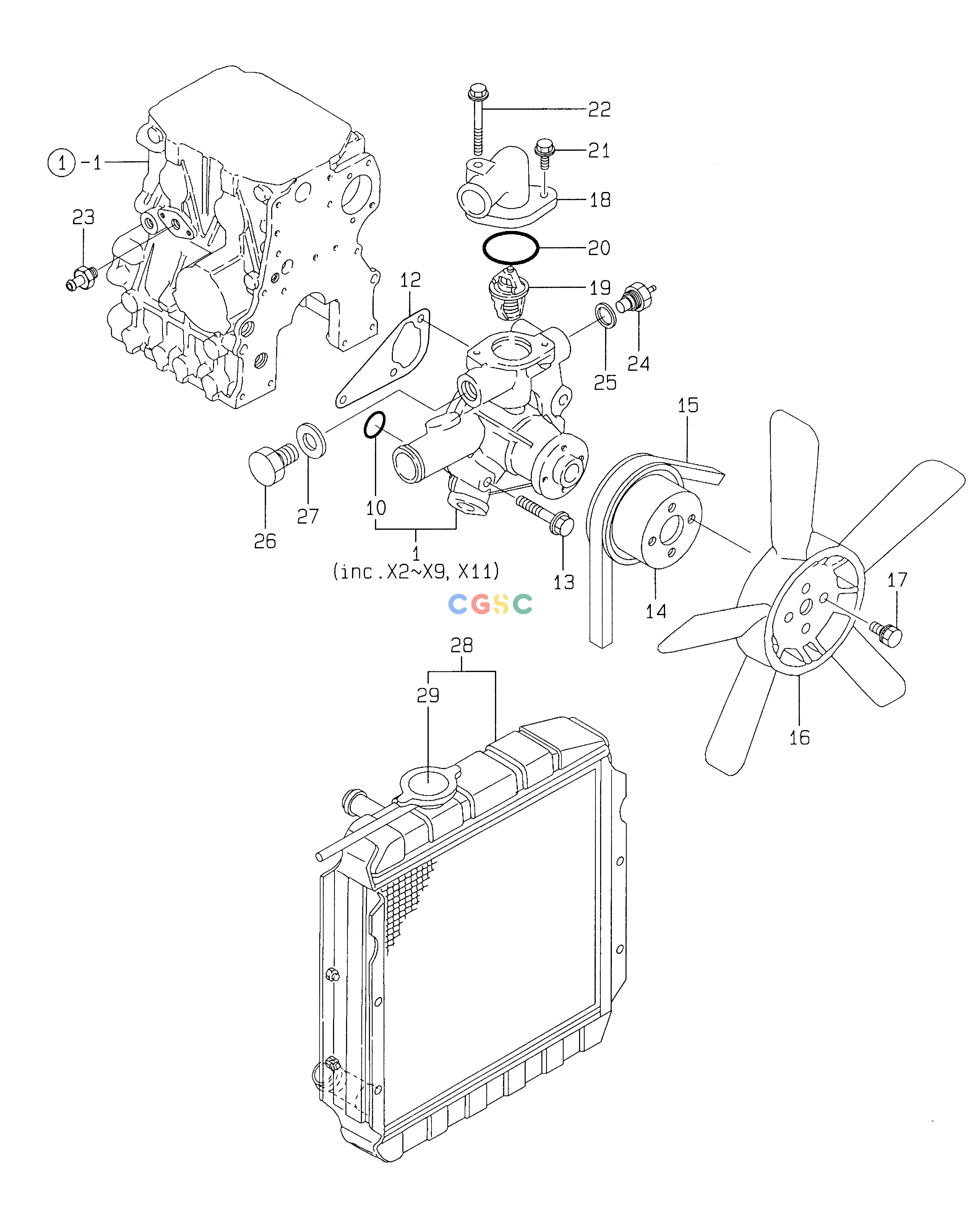 斗山零件查询COOLING SYSTEM SOLAR 010 Doosan parts catalog online