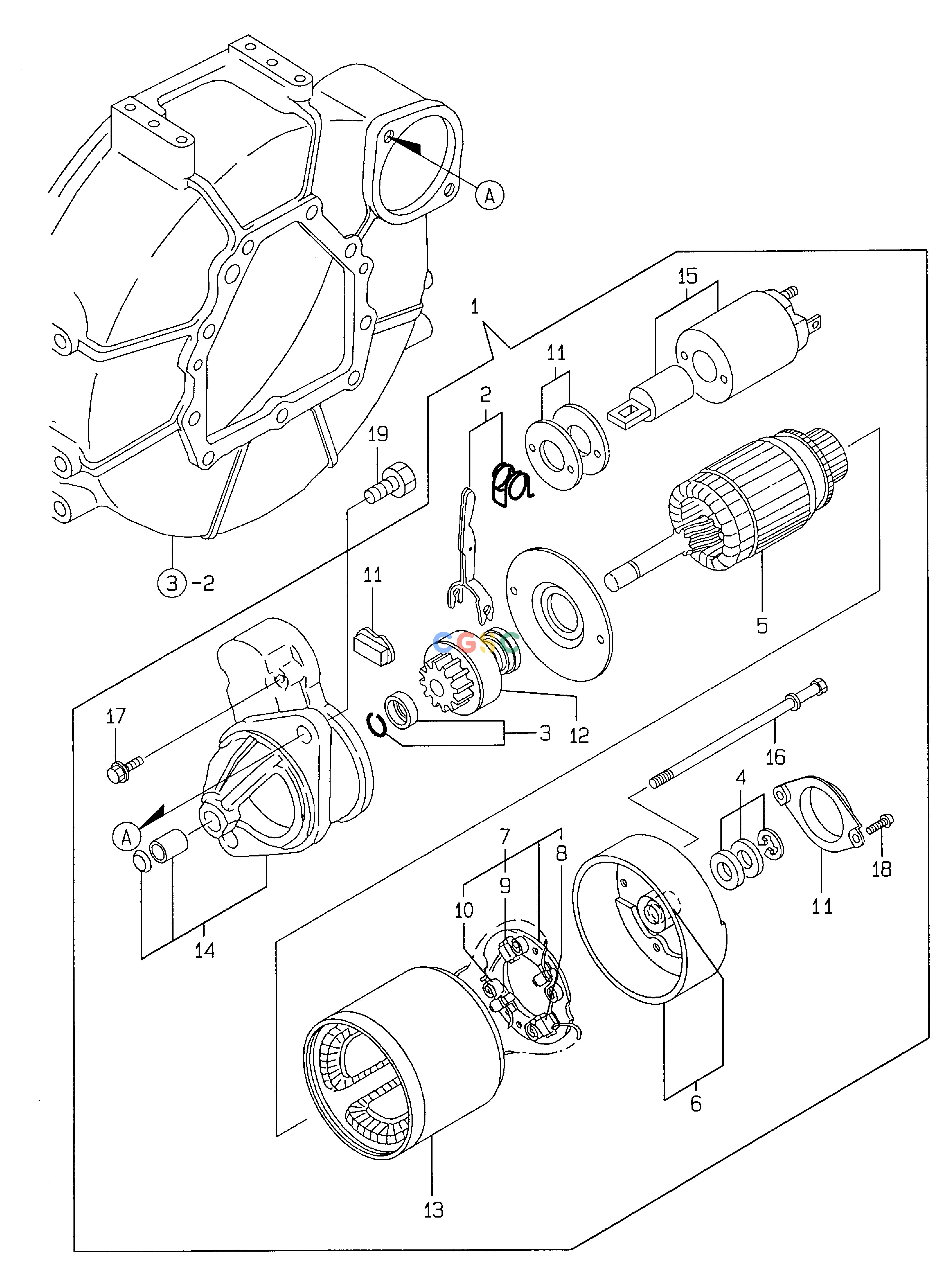 斗山零件查询STARTING MOTOR SOLAR 010 Doosan parts catalog online