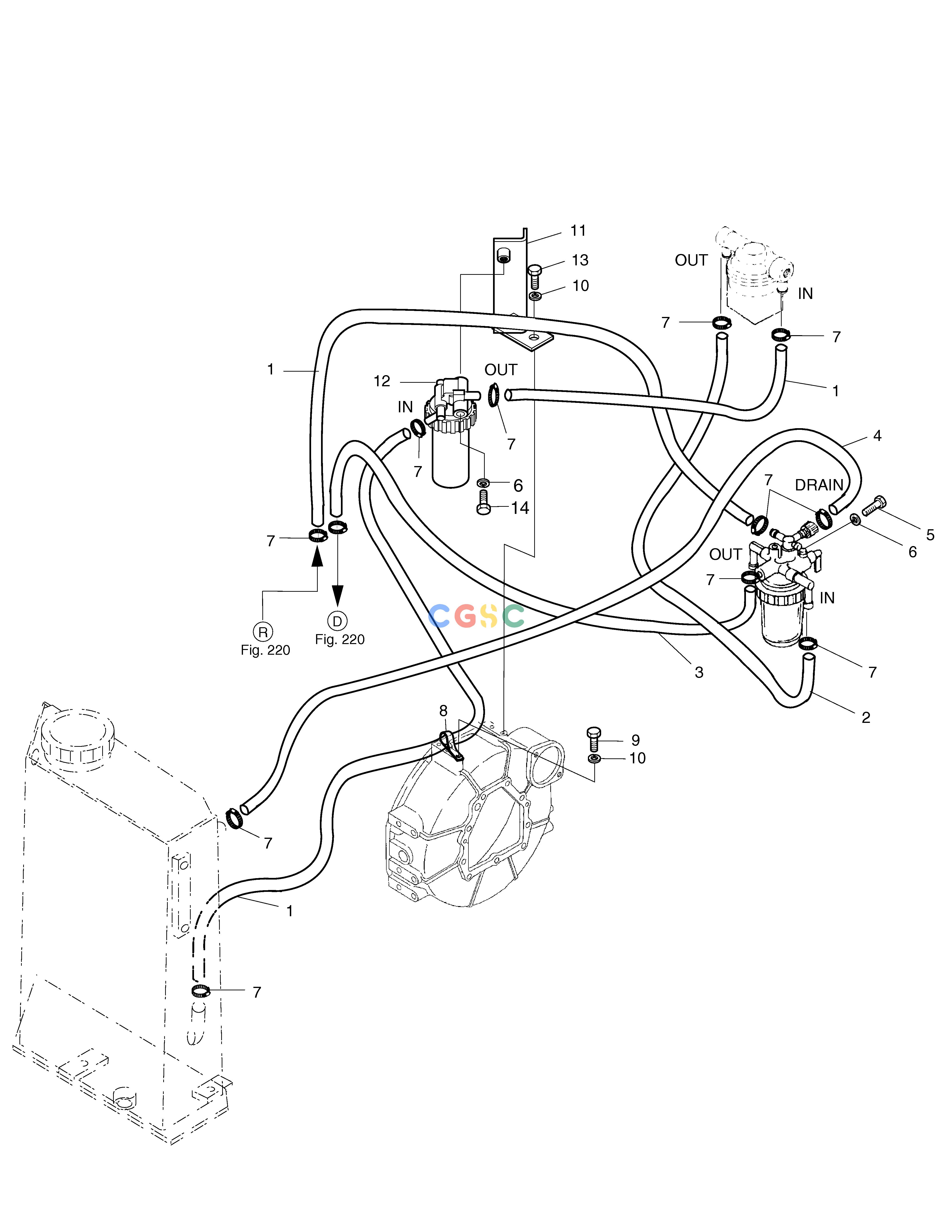 斗山零件查询FUEL PIPING-SEDIMENTER SOLAR 010 Doosan parts catalog online