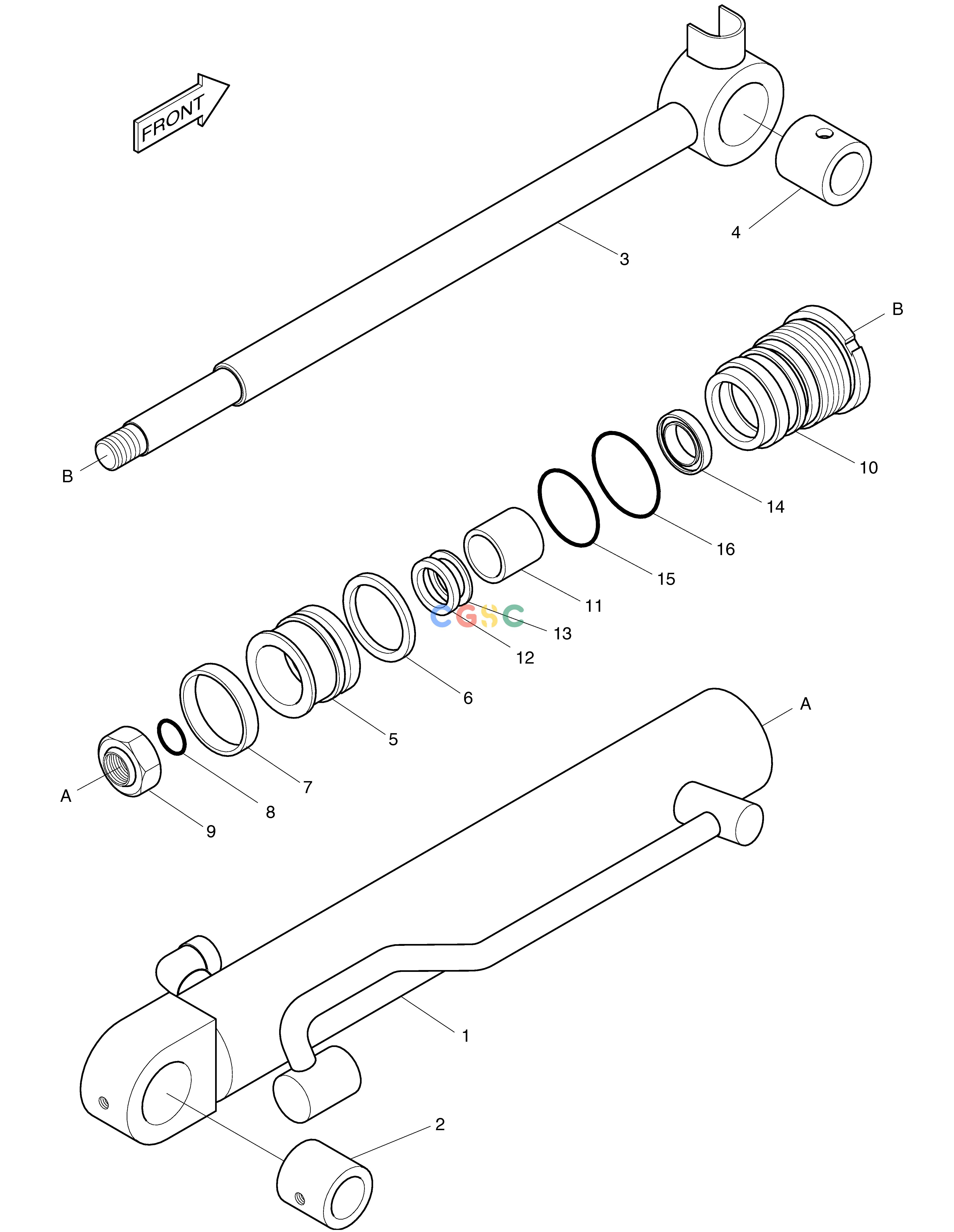 斗山零件查询BUCKET CYLINDER SOLAR 010 Doosan parts catalog online