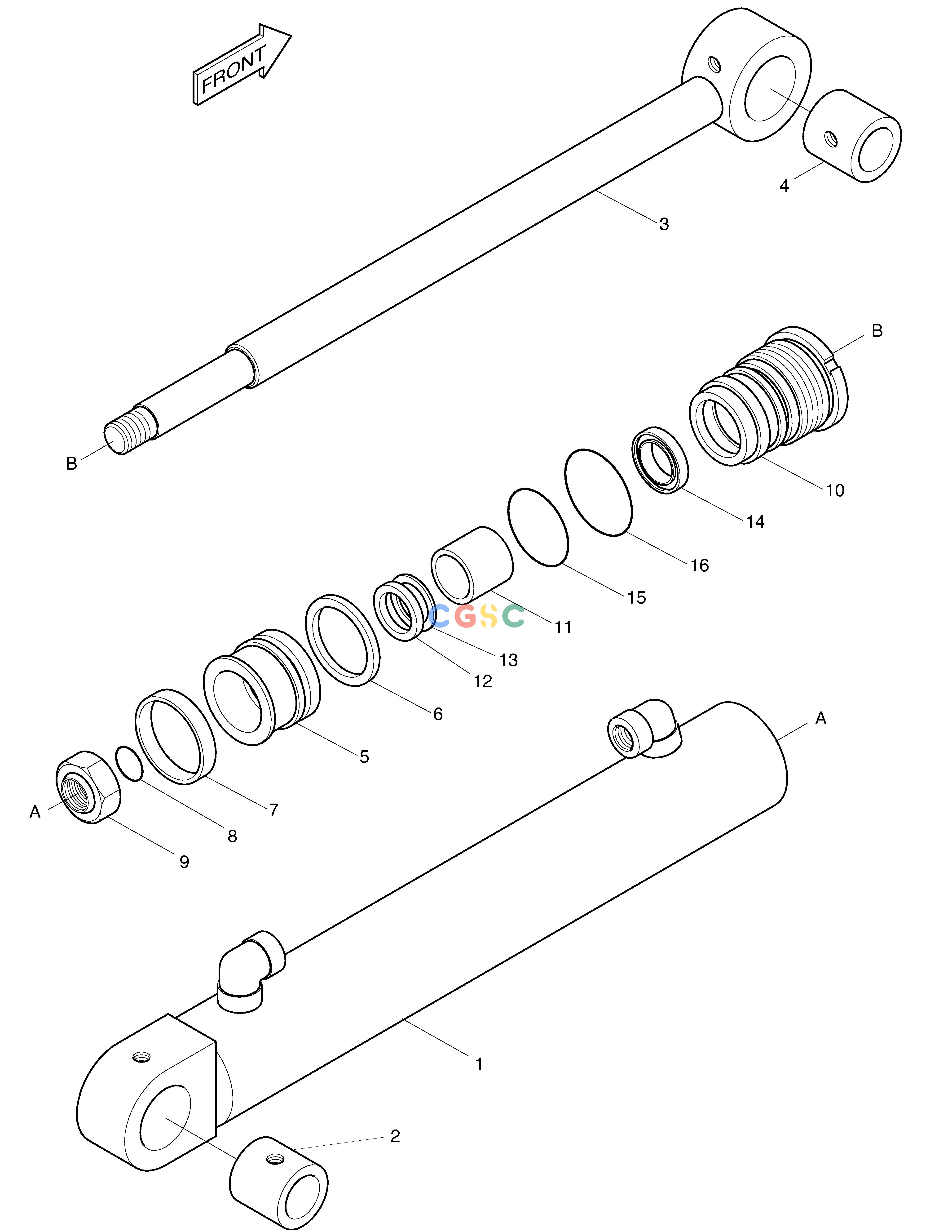 斗山零件查询BOOM SWING CYLINDER SOLAR 010 Doosan parts catalog online