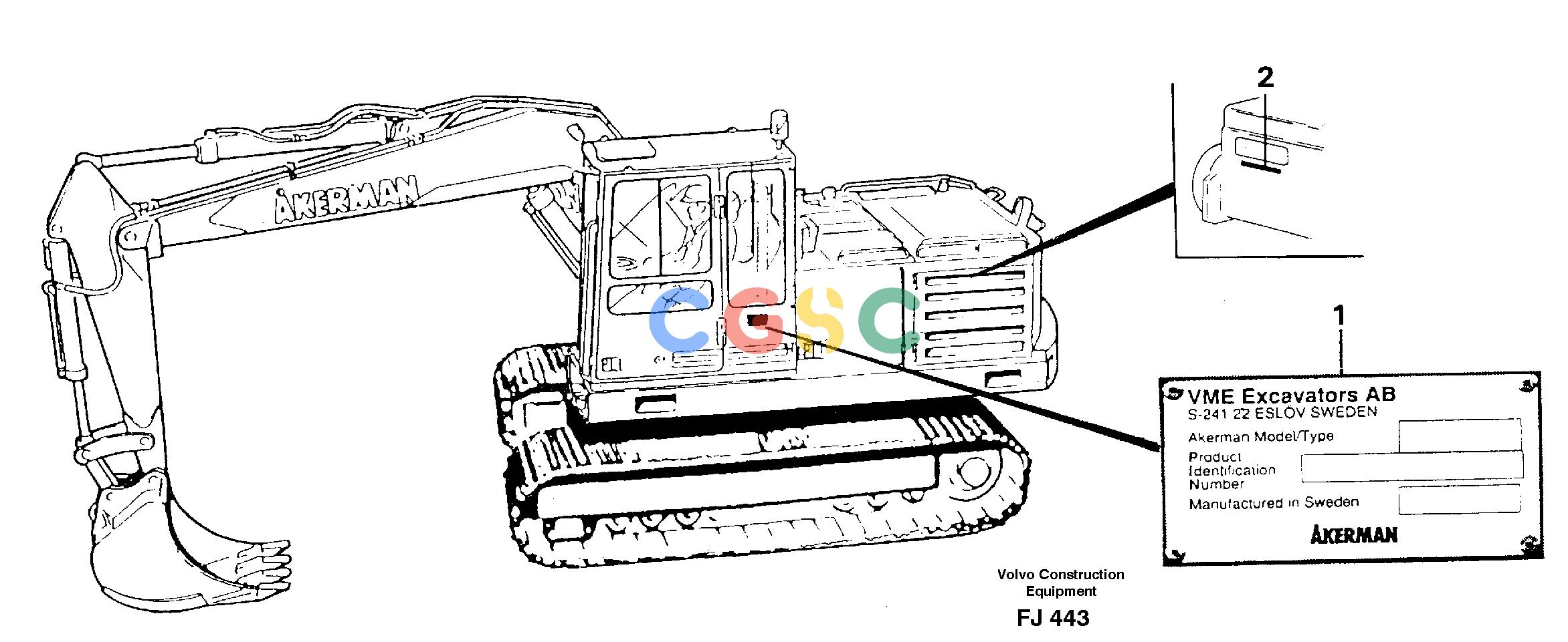 沃尔沃零件查询EC200 ÅKERMAN Product identification plateÅKERMAN EC200 NoneNoneNoneAutodata Volvo online