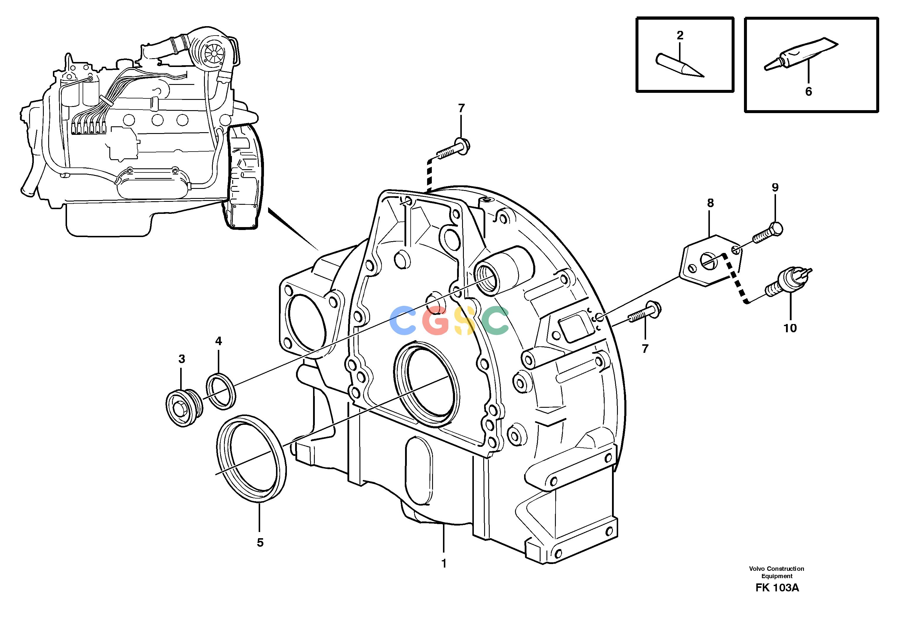 沃尔沃零件查询EW200 ÅKERMAN Flywheel housingÅKERMAN EW200 NoneNoneNoneAutodata Volvo online