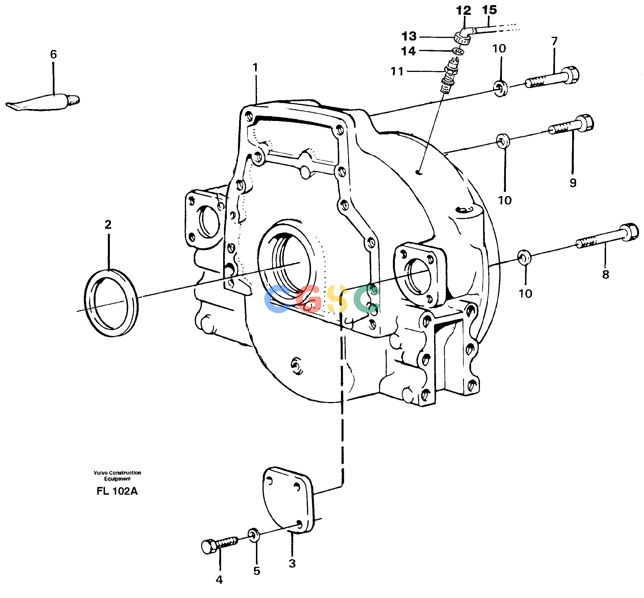 沃尔沃零件查询EC450 ÅKERMAN Flywheel housingÅKERMAN EC450 SER NO - 1781 NoneNoneNoneAutodata Volvo online