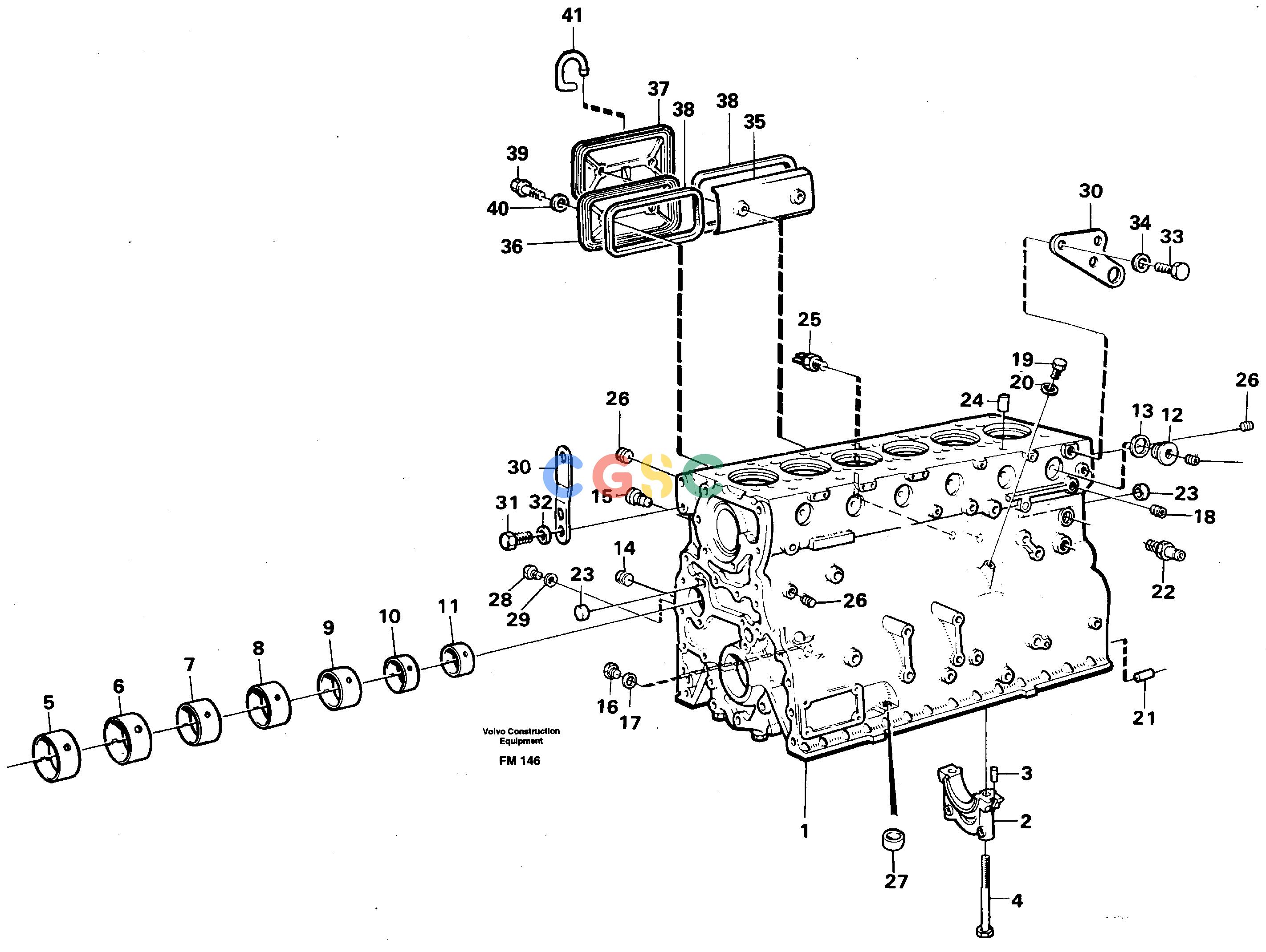 沃尔沃零件查询EC650 ÅKERMAN Cylinder blockÅKERMAN EC650 SER NO - 538 NoneNoneNoneAutodata Volvo online