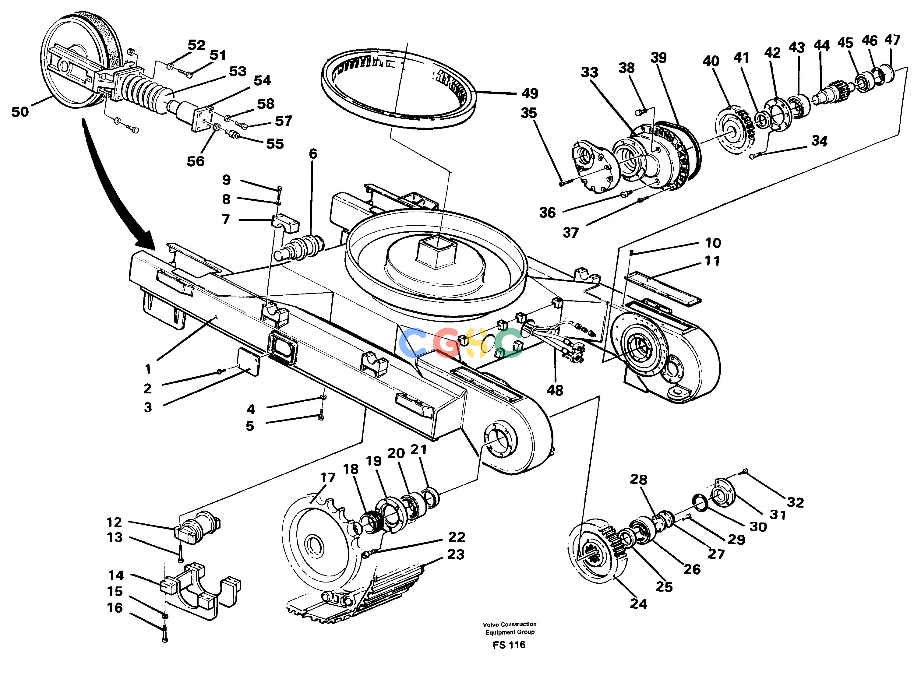 沃尔沃零件查询EC420 ÅKERMAN Components of undercarriageÅKERMAN EC420 SER NO - 1550 NoneNoneNoneAutodata Volvo online
