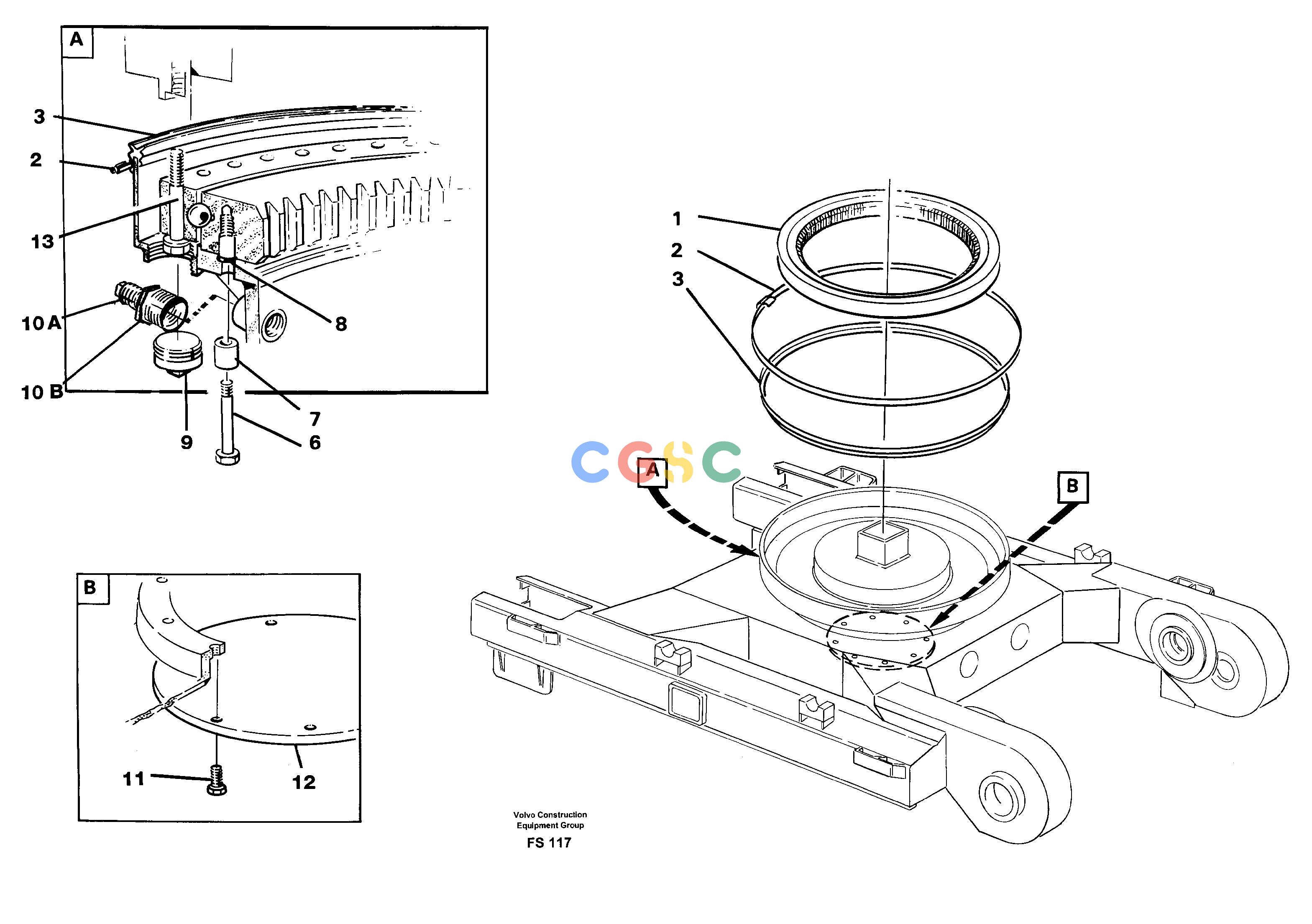 沃尔沃零件查询EC420 ÅKERMAN Slewing ring attachmentÅKERMAN EC420 SER NO - 1550 NoneNoneNoneAutodata Volvo online