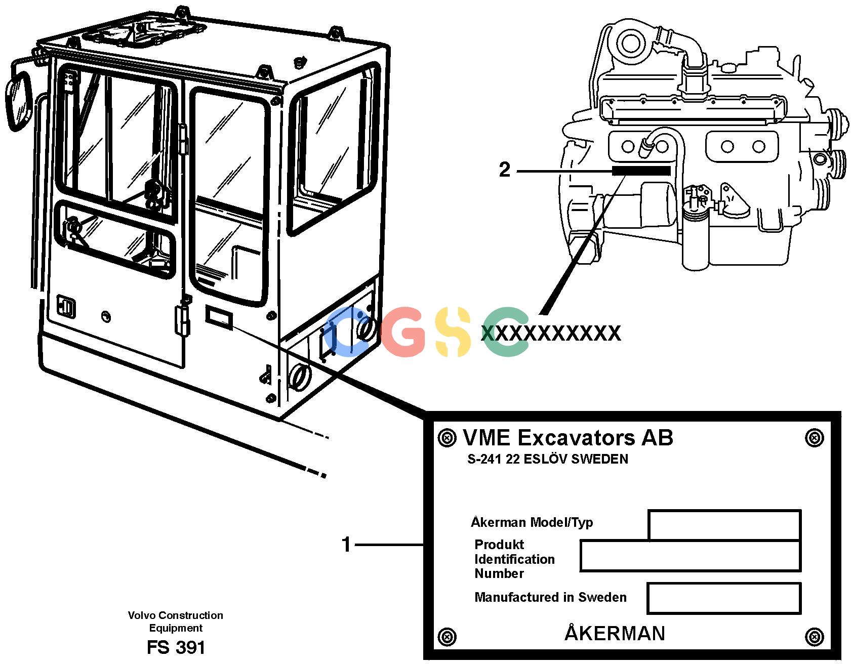 沃尔沃零件查询EC420 ÅKERMAN Product identification plateÅKERMAN EC420 SER NO - 1550 NoneNoneNoneAutodata Volvo online