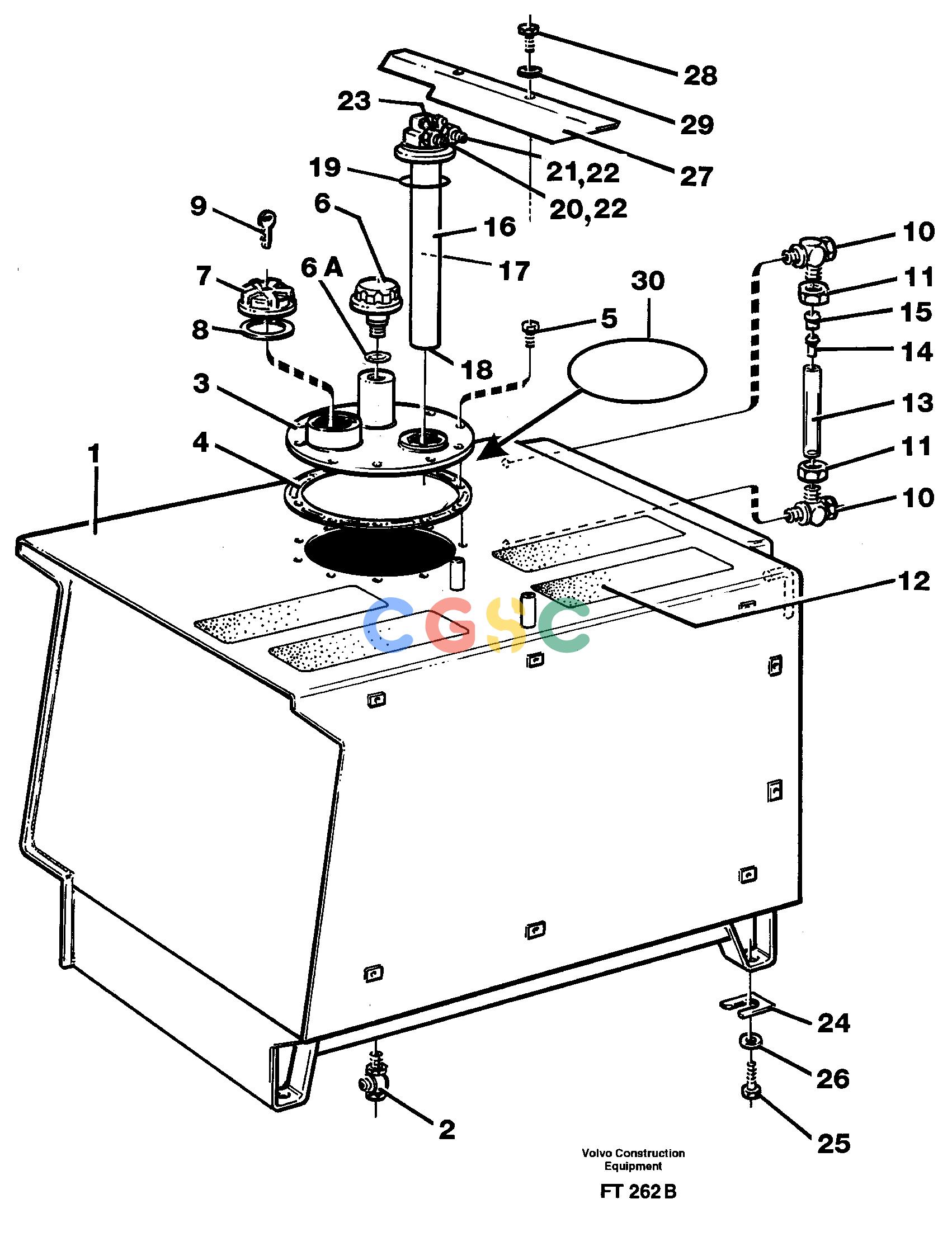 沃尔沃零件查询EC340 Fuel tank with fitting partsSER NO 1001- NoneNoneNoneAutodata Volvo online