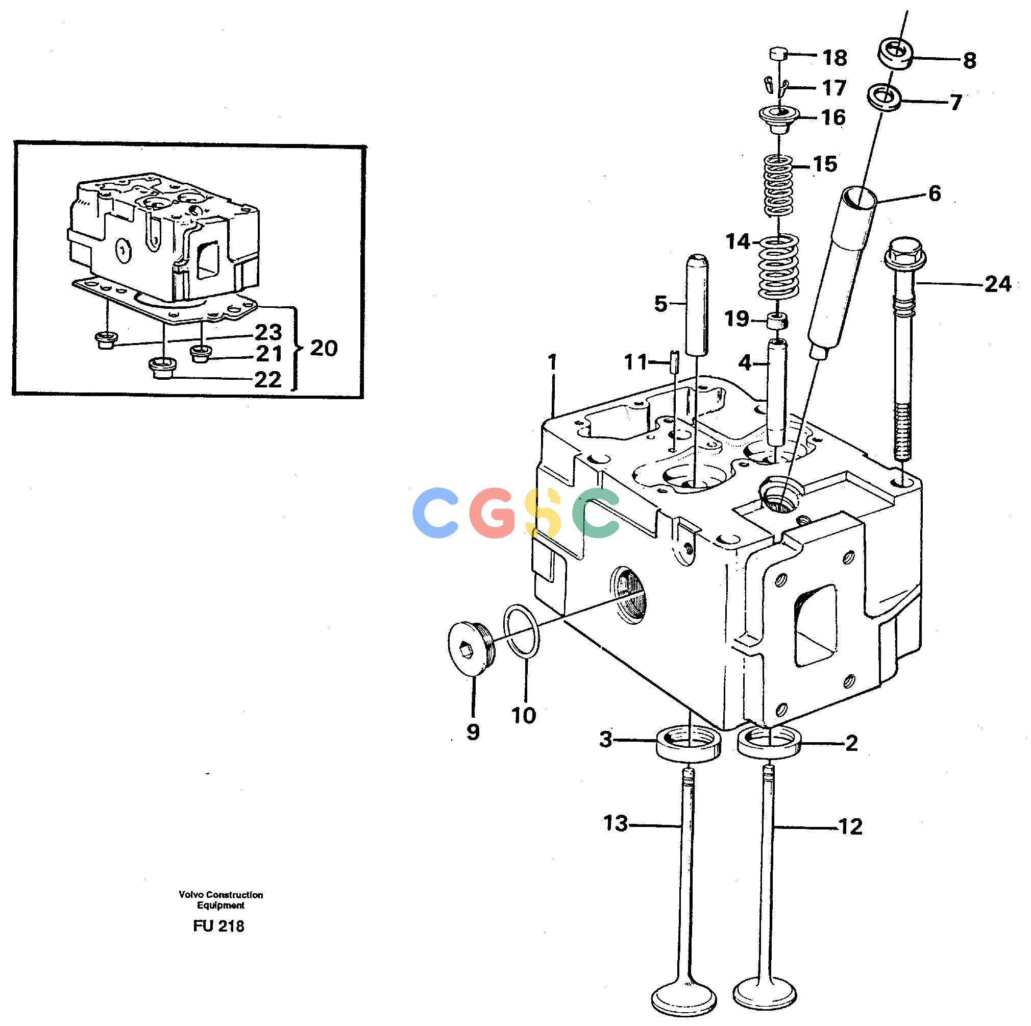 沃尔沃零件查询EC390 Cylinder headSER NO 1001- NoneNoneNoneAutodata Volvo online