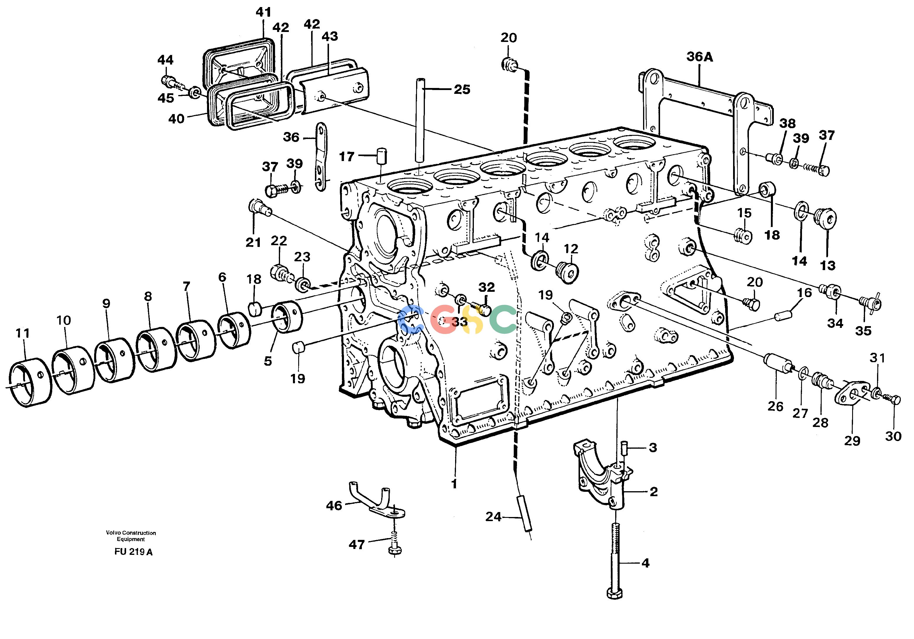 沃尔沃零件查询EC390 Cylinder blockSER NO 1001- NoneNoneNoneAutodata Volvo online