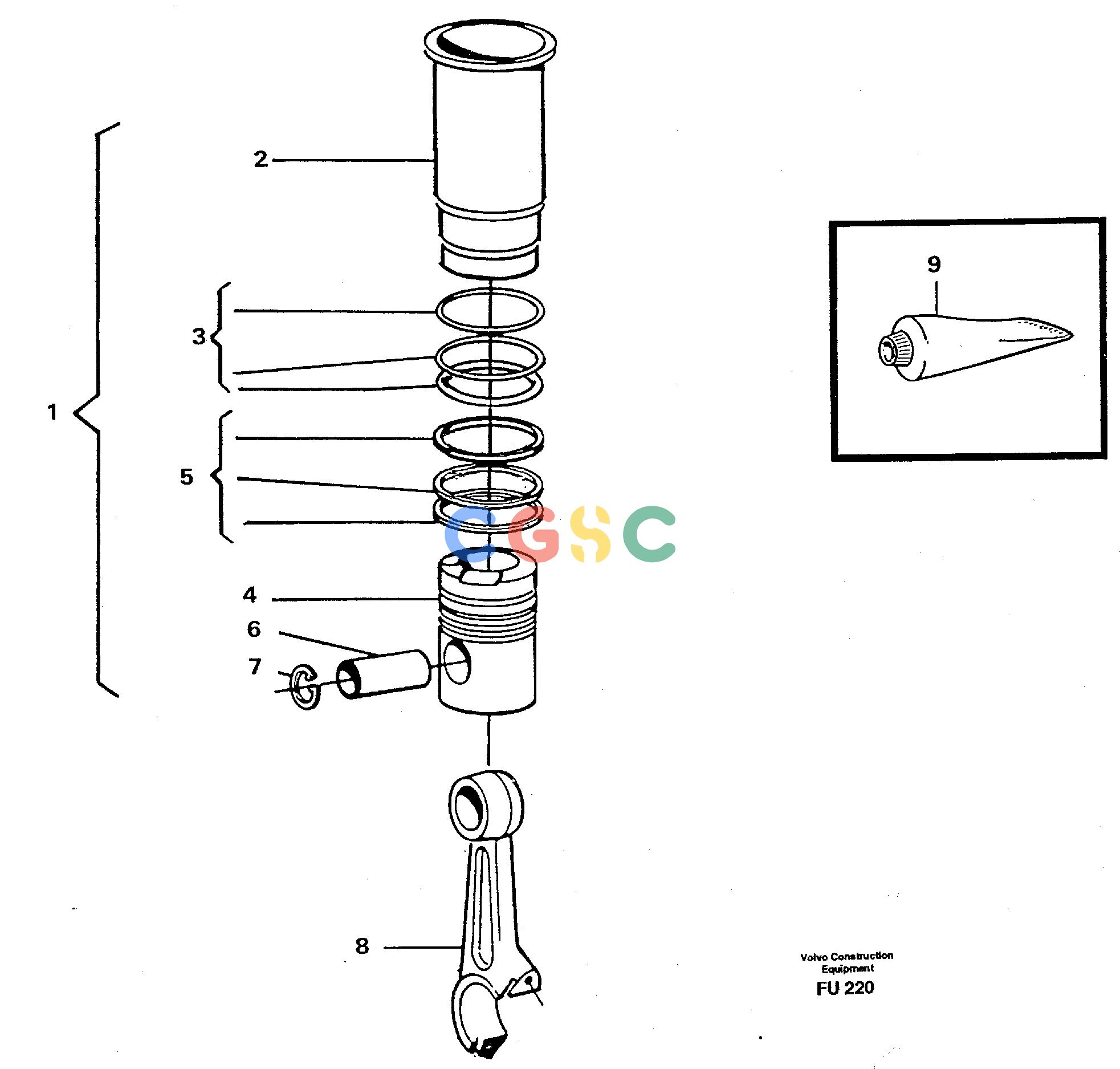 沃尔沃零件查询EC390 Cylinder linerSER NO 1001- NoneNoneNoneAutodata Volvo online