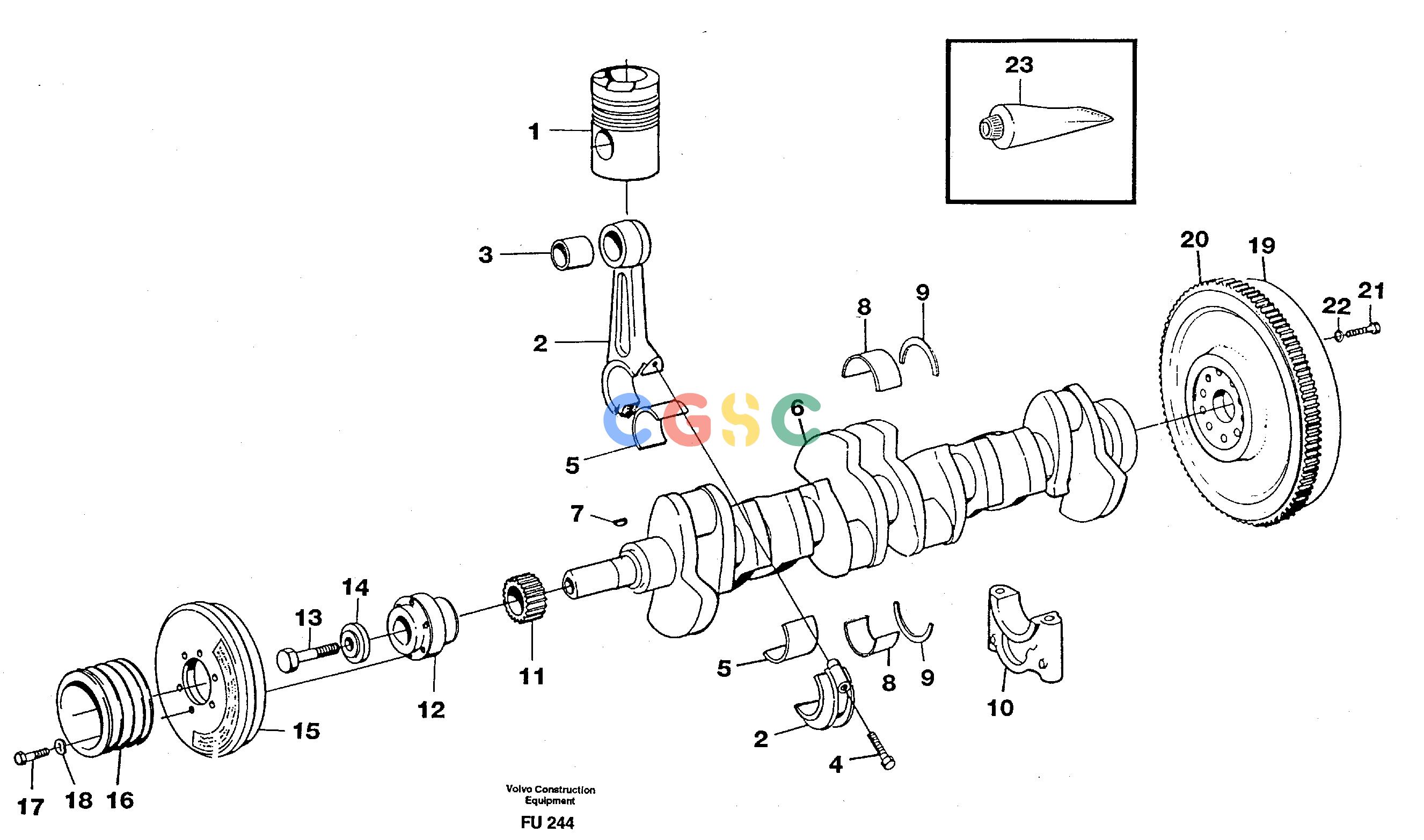沃尔沃零件查询EC390 Crankshaft and related partsSER NO 1001- NoneNoneNoneAutodata Volvo online