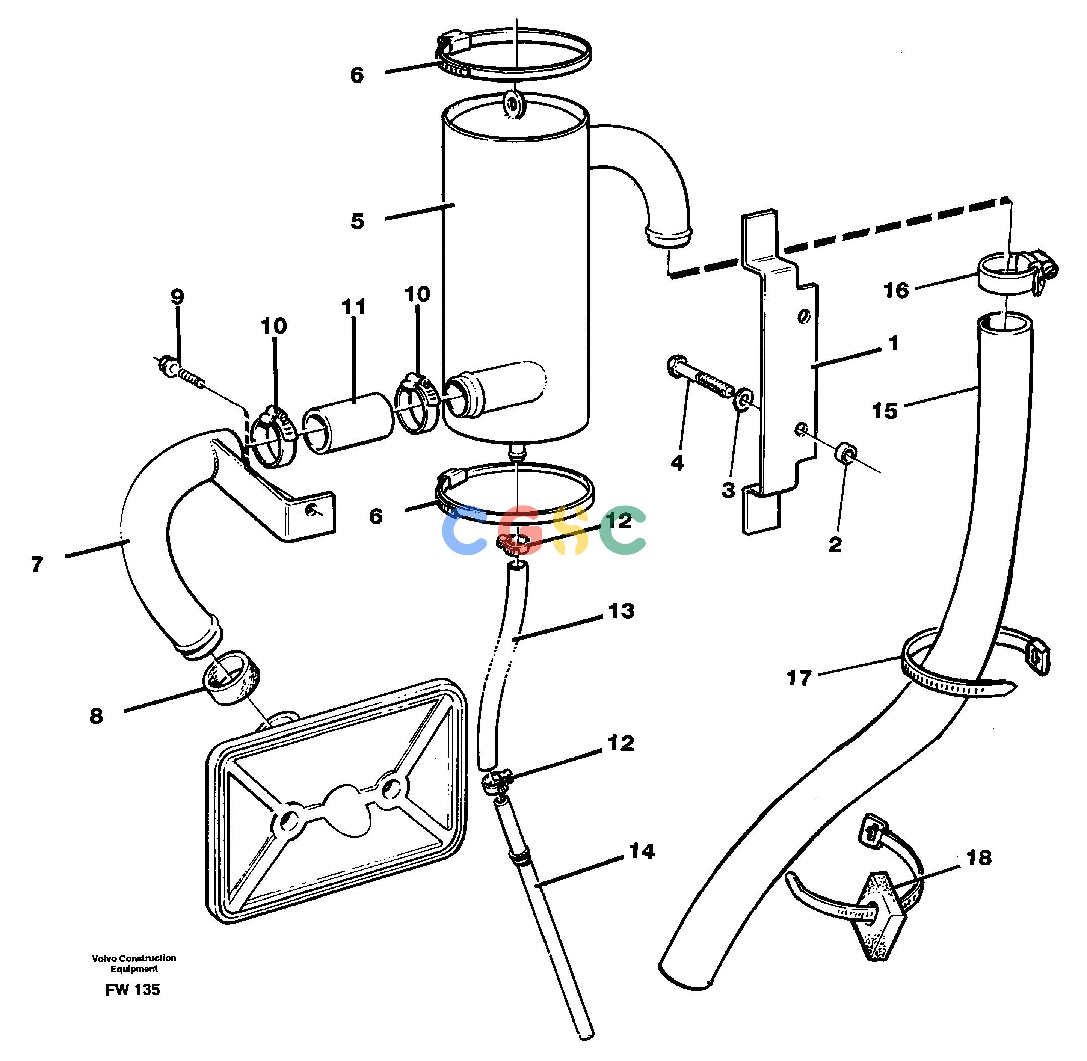 沃尔沃零件查询EC280 Crankcase ventilationSER NO 1001- NoneNoneNoneAutodata Volvo online