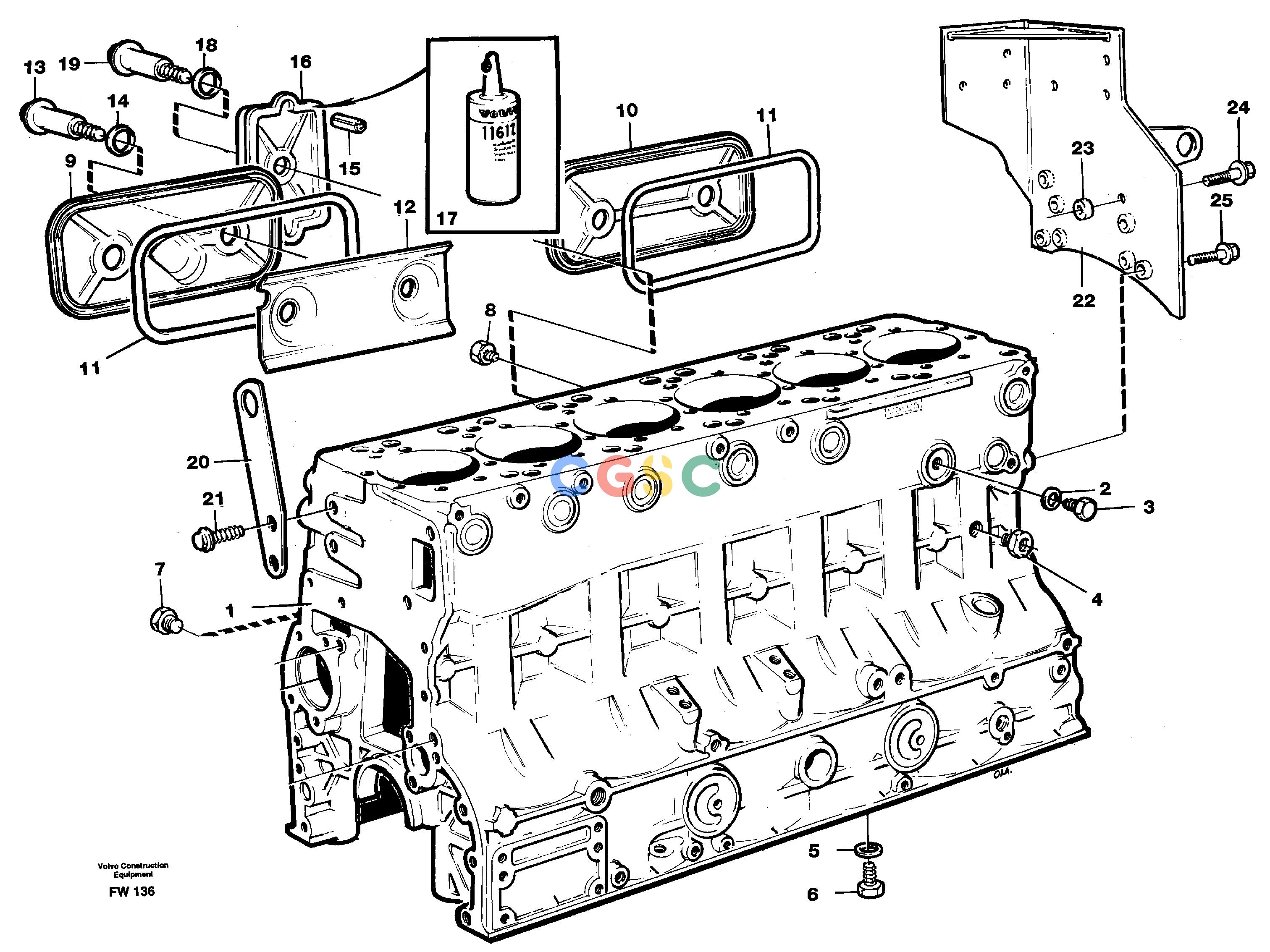 沃尔沃零件查询EC280 Cylinder blockSER NO 1001- NoneNoneNoneAutodata Volvo online