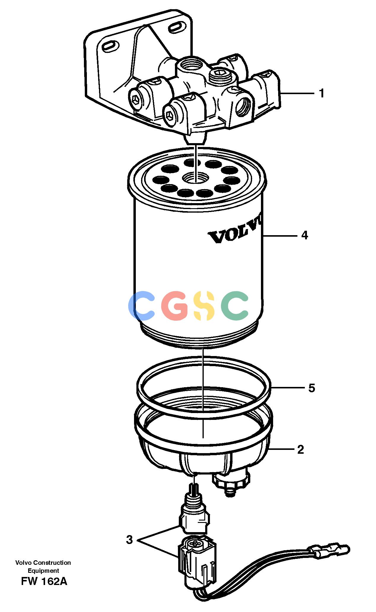 沃尔沃零件查询EC280 Water separatorSER NO 1001- NoneNoneNoneAutodata Volvo online