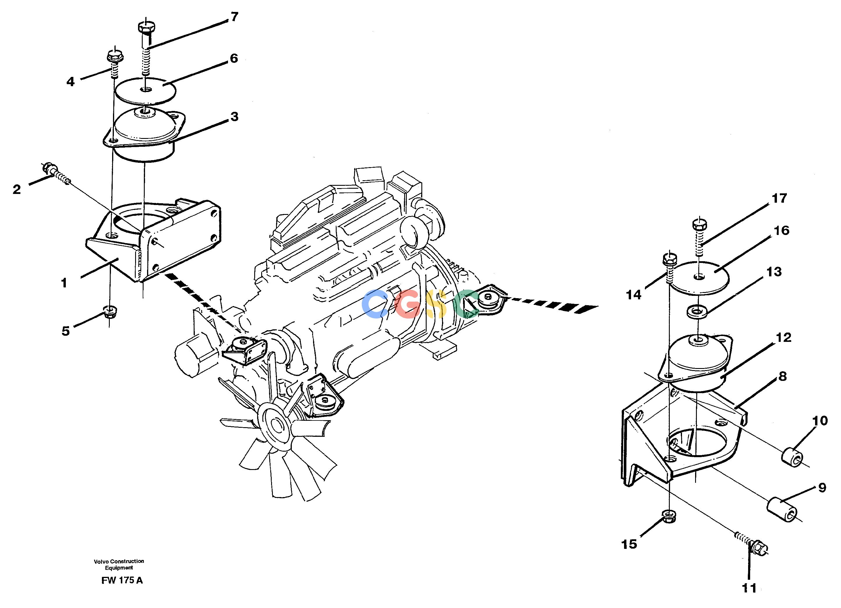 沃尔沃零件查询EC280 Engine mountingSER NO 1001- NoneNoneNoneAutodata Volvo online