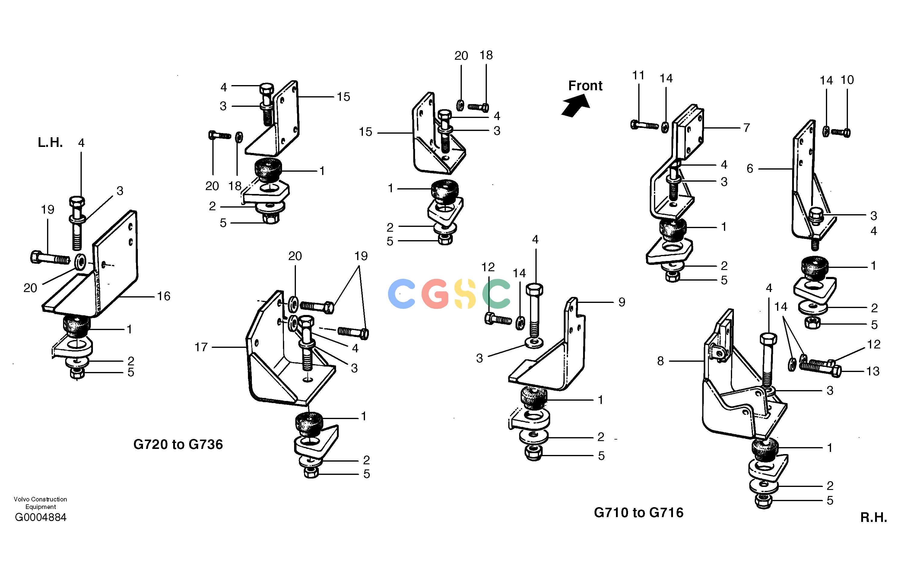 沃尔沃零件查询G700 MODELS Engine mountsS/N 33000 -G710 - G736-G710 - G716NoneNoneMODEL G710 - G736Autodata Volvo online