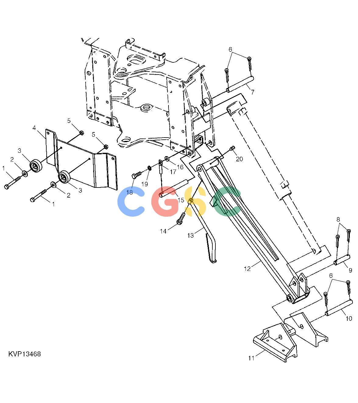 约翰迪尔零件查询850 - BACKHOE StabilizerEPC John Deere online