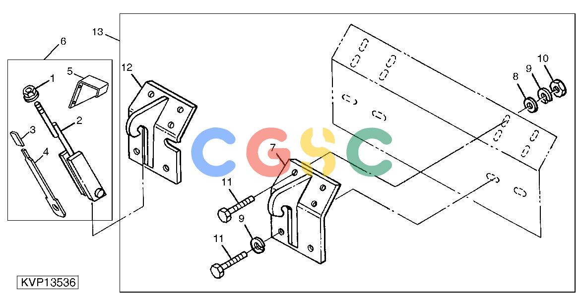 约翰迪尔零件查询850 - BACKHOE Mounting Brackets For 4475 / 5575EPC John Deere online