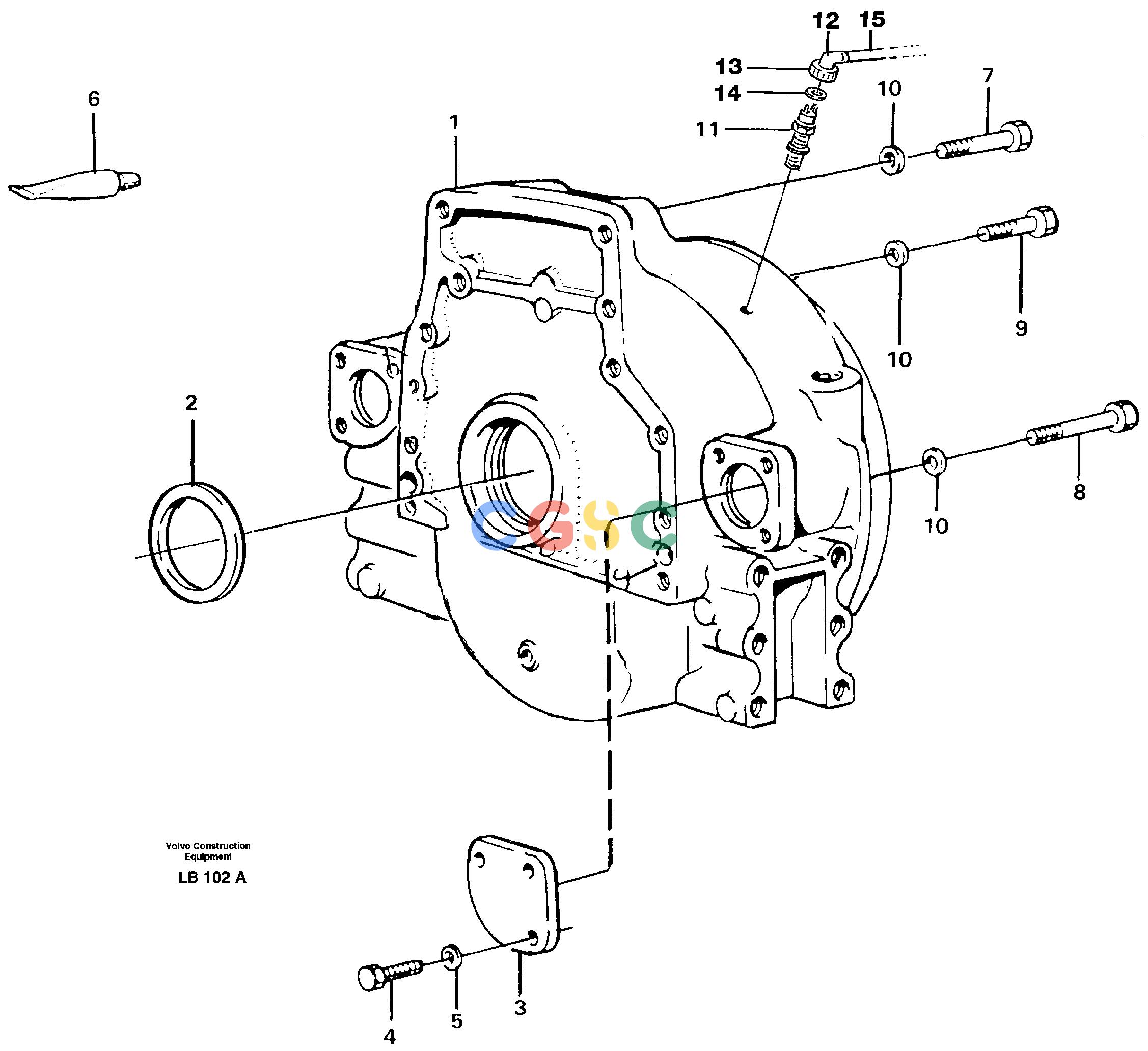 沃尔沃零件查询EC450 Flywheel housingSER NO 1782-1909 NoneNoneNoneAutodata Volvo online