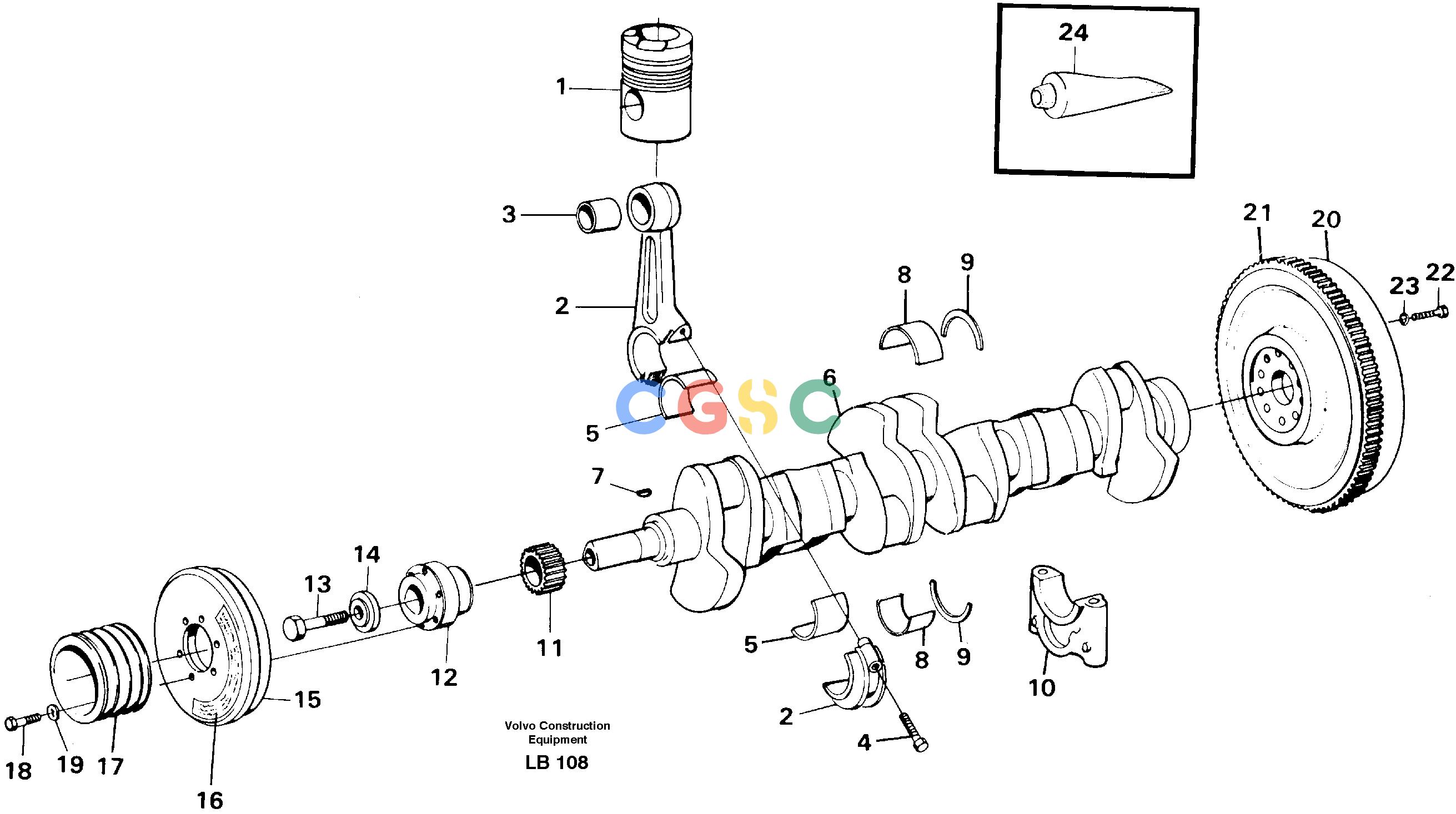 沃尔沃零件查询EC450 Crankshaft and related partsSER NO 1782-1909 NoneNoneNoneAutodata Volvo online