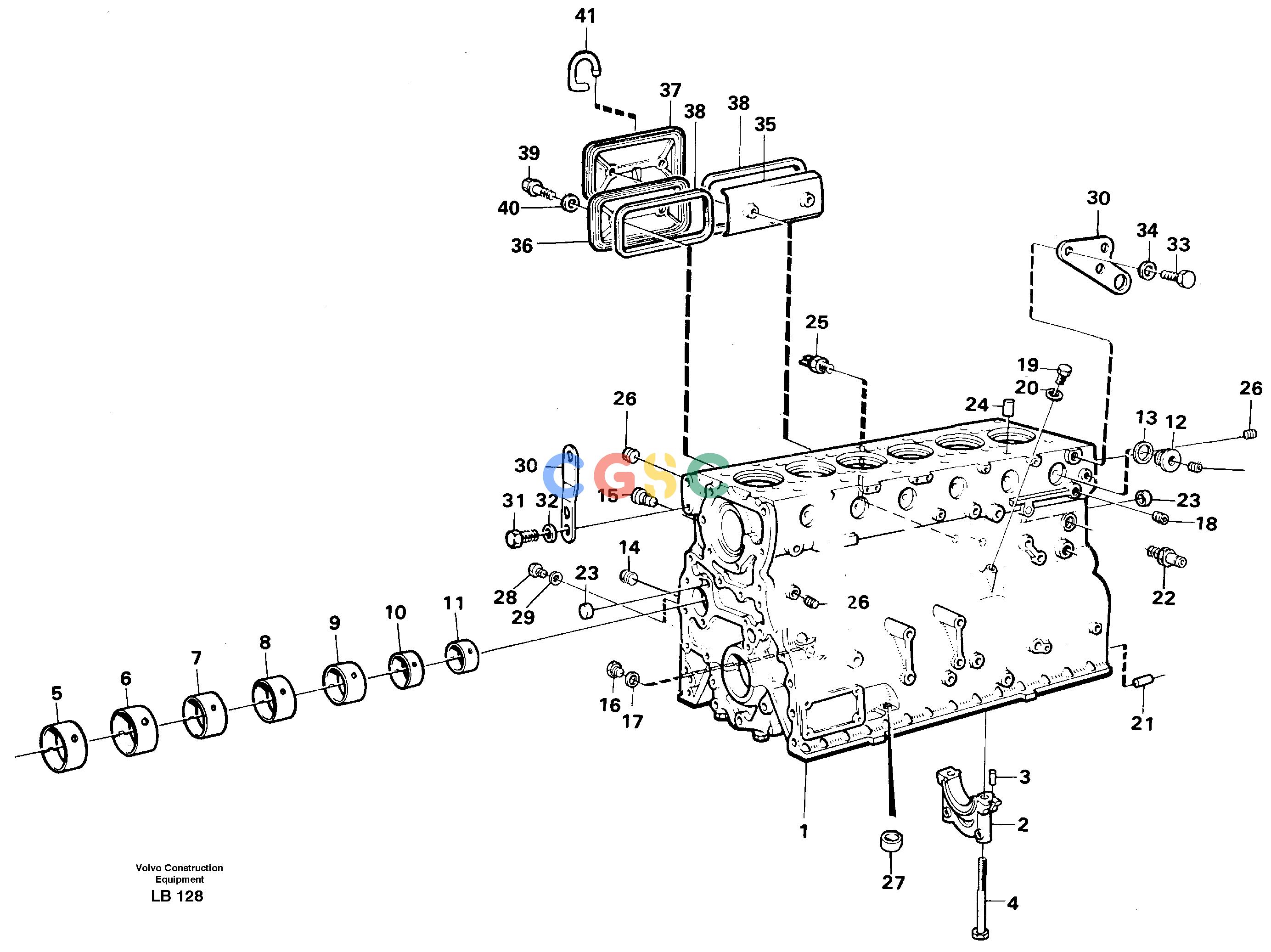 沃尔沃零件查询EC450 Cylinder blockSER NO 1782-1909 NoneNoneNoneAutodata Volvo online