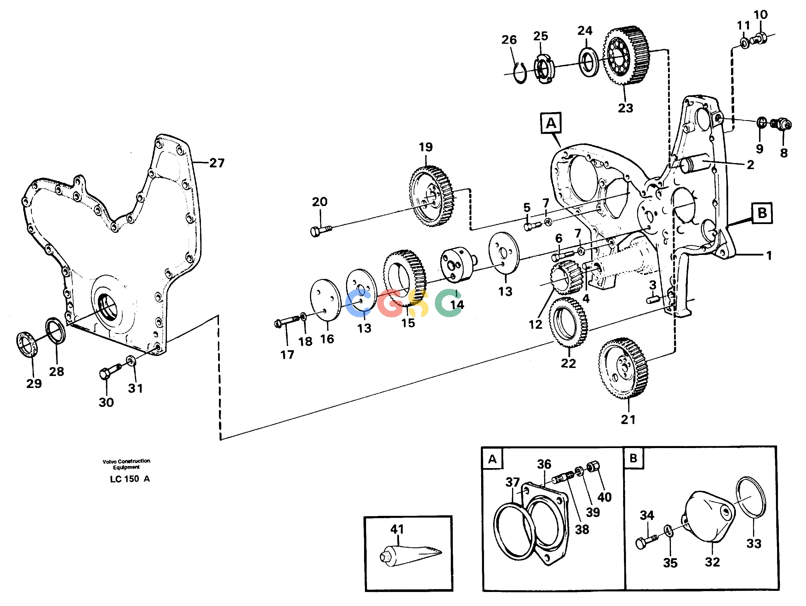沃尔沃零件查询EC650 Timing gear casing and gearsSER NO 539-618 NoneNoneNoneAutodata Volvo online