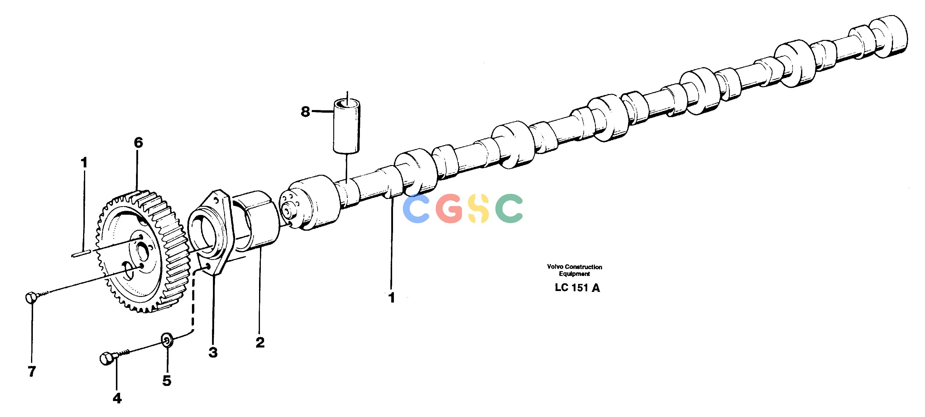 沃尔沃零件查询EC650 CamshaftSER NO 539-618 NoneNoneNoneAutodata Volvo online