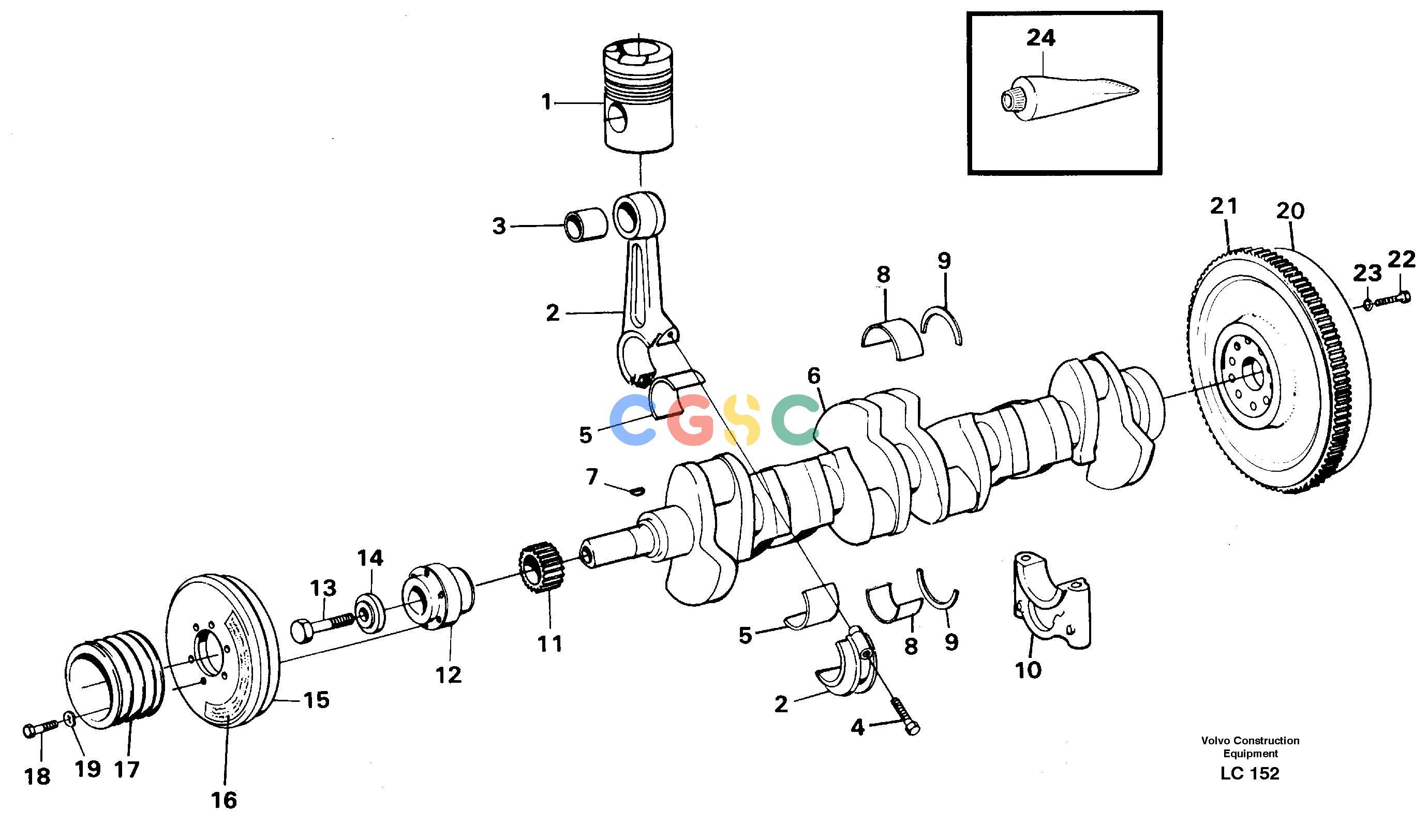 沃尔沃零件查询EC650 Crankshaft and related partsSER NO 539-618 NoneNoneNoneAutodata Volvo online