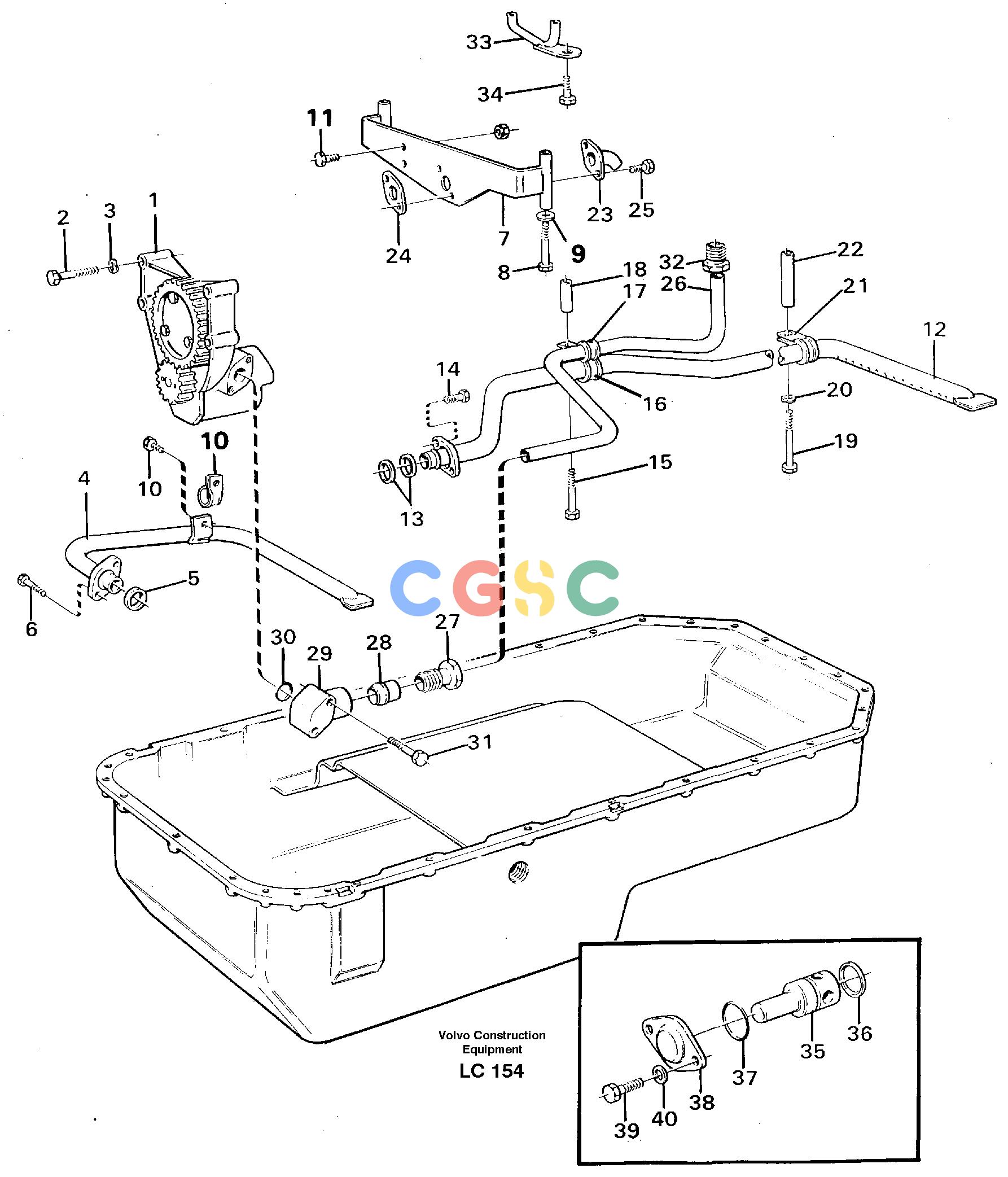沃尔沃零件查询EC650 Lubricating oil systemSER NO 539-618 NoneNoneNoneAutodata Volvo online